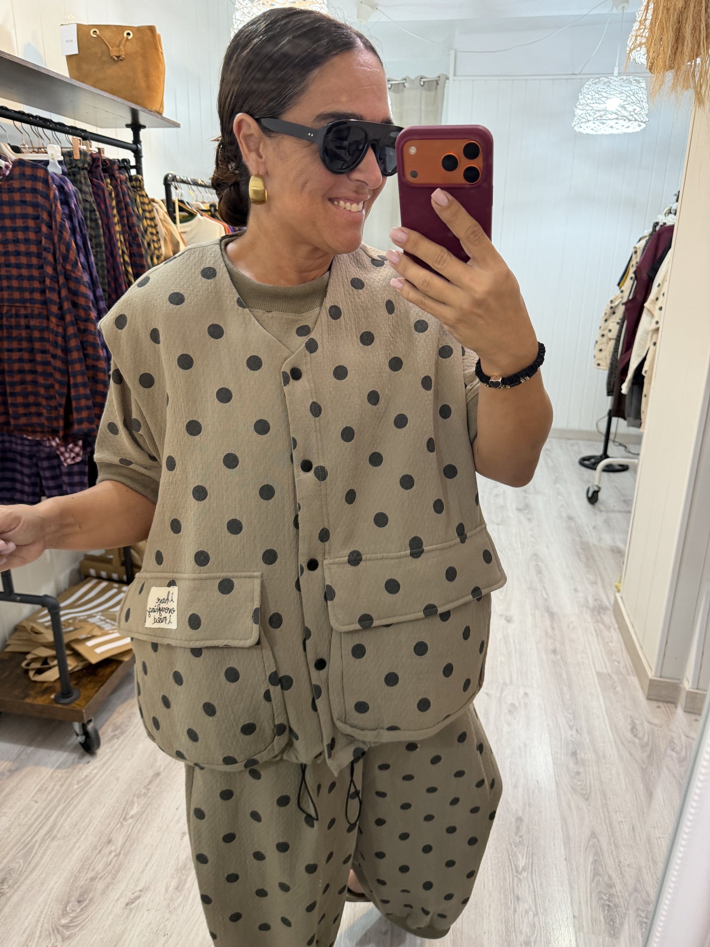 Chaleco Sakita oversize taupe