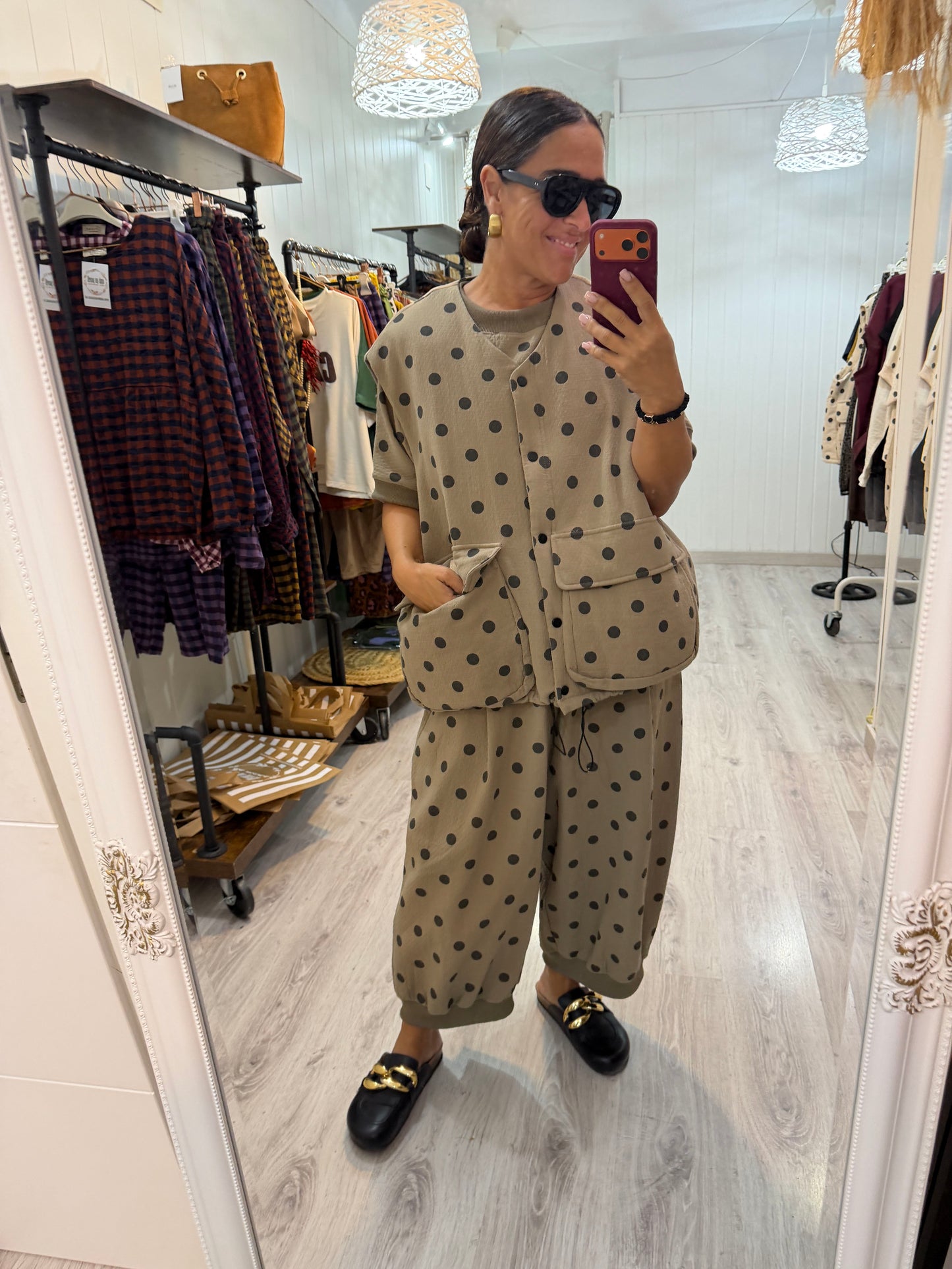 Chaleco Sakita oversize taupe