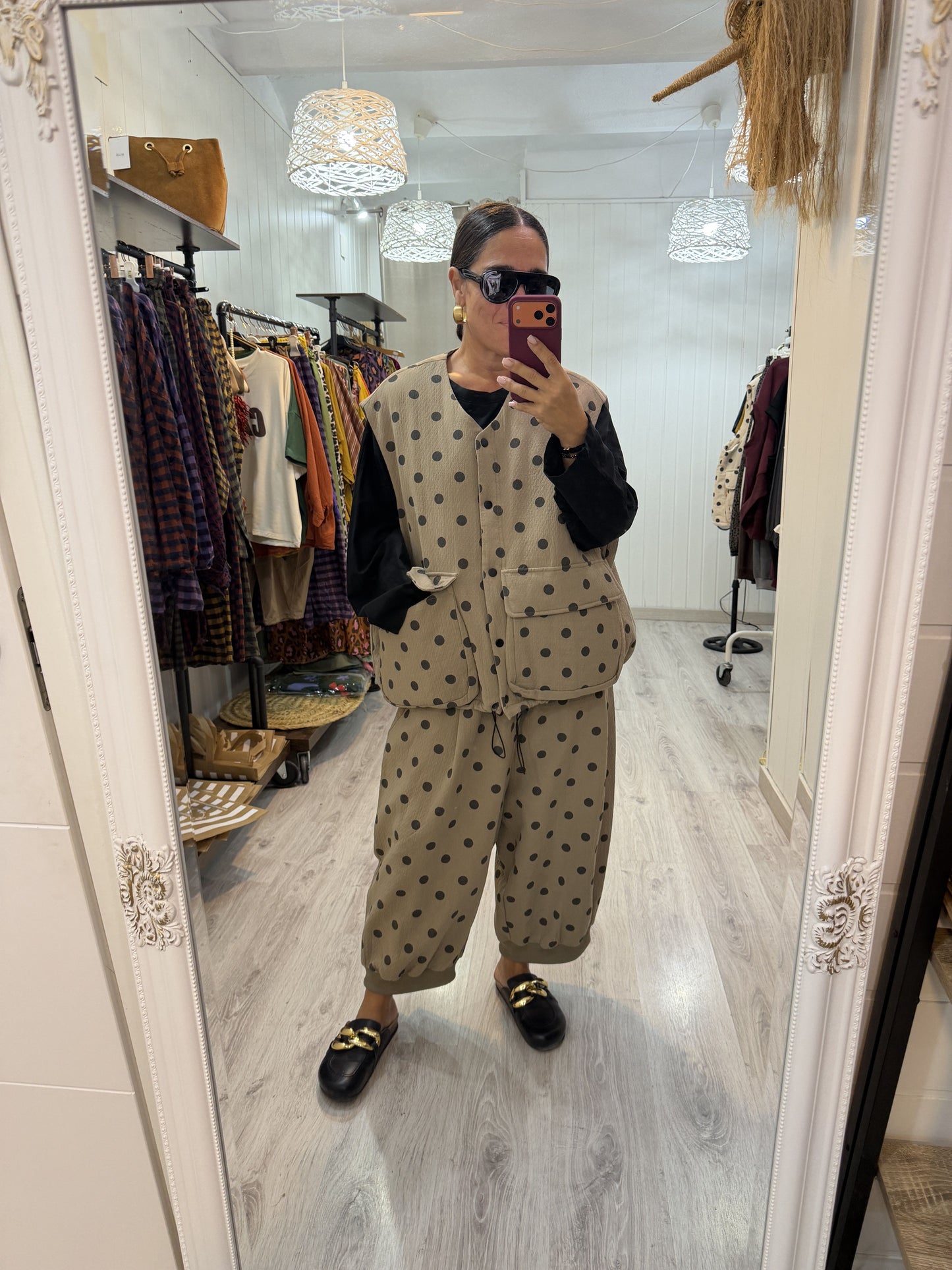Chaleco Sakita oversize taupe