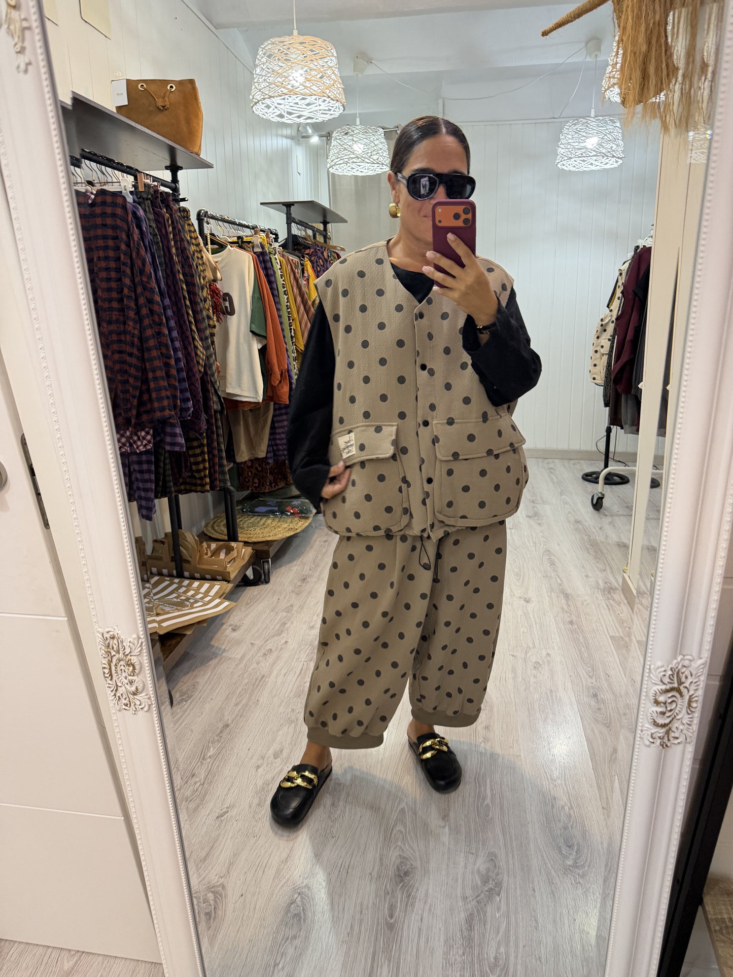 Chaleco Sakita oversize taupe