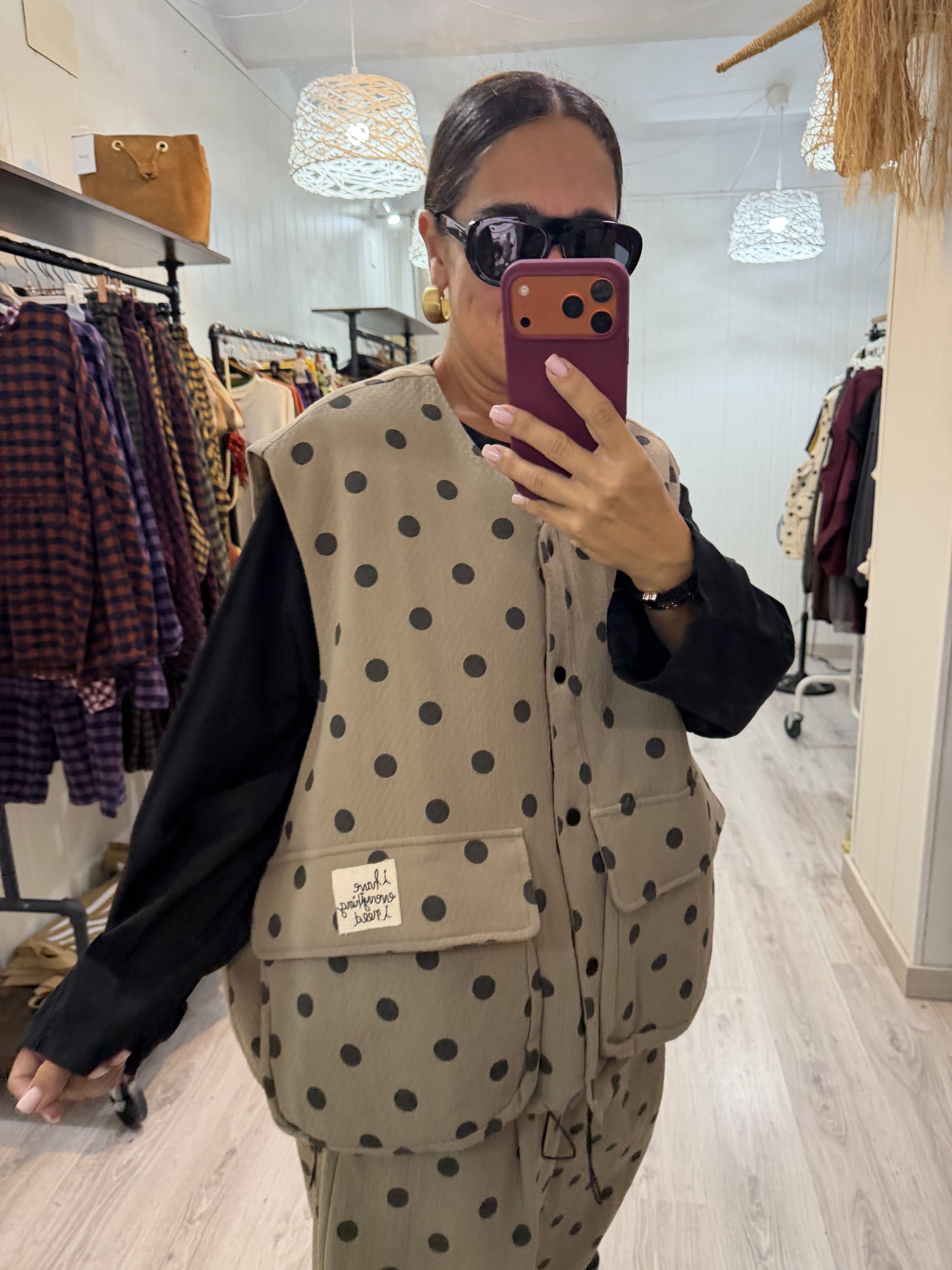 Chaleco Sakita oversize taupe