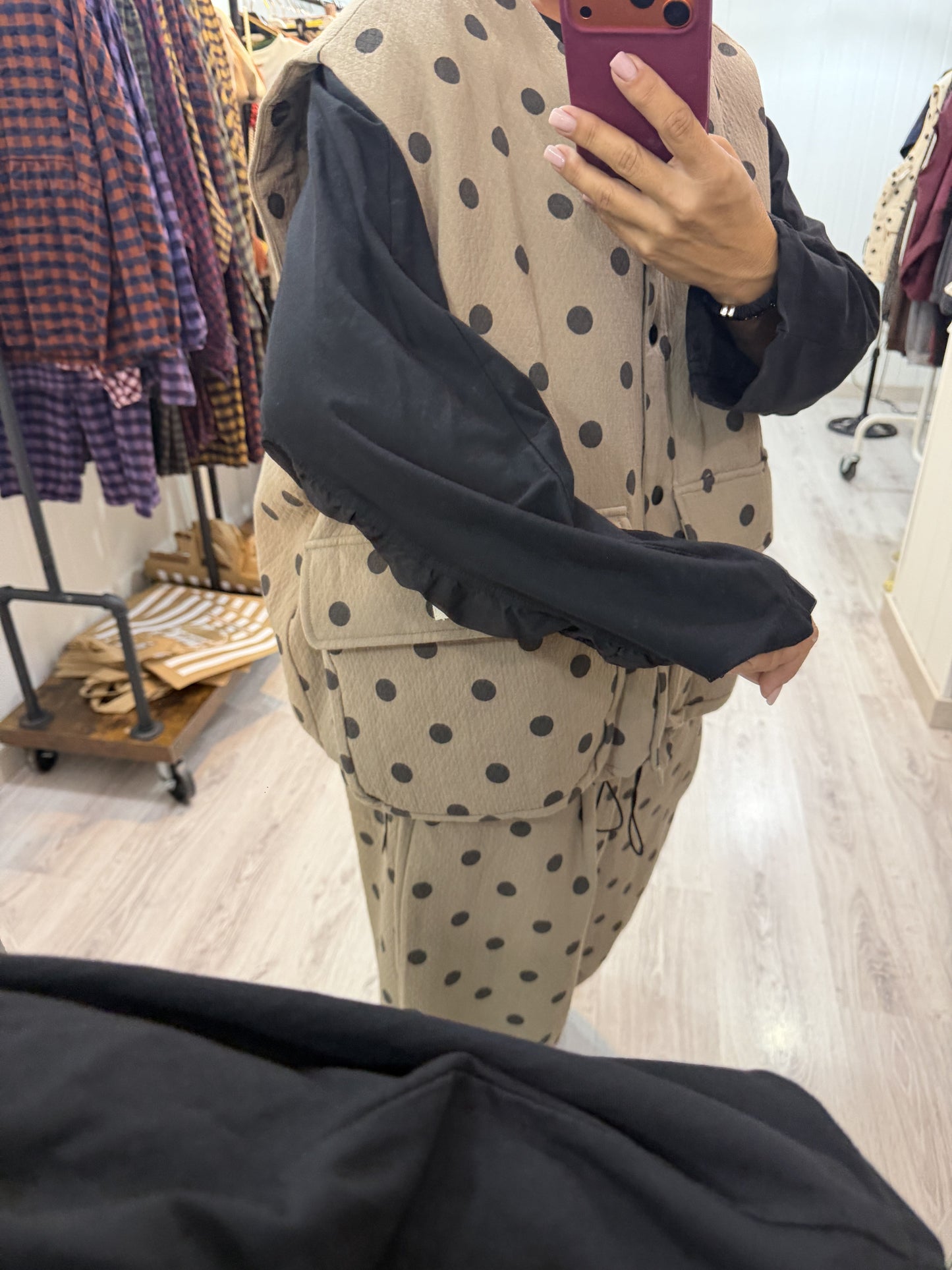 Chaleco Sakita oversize taupe