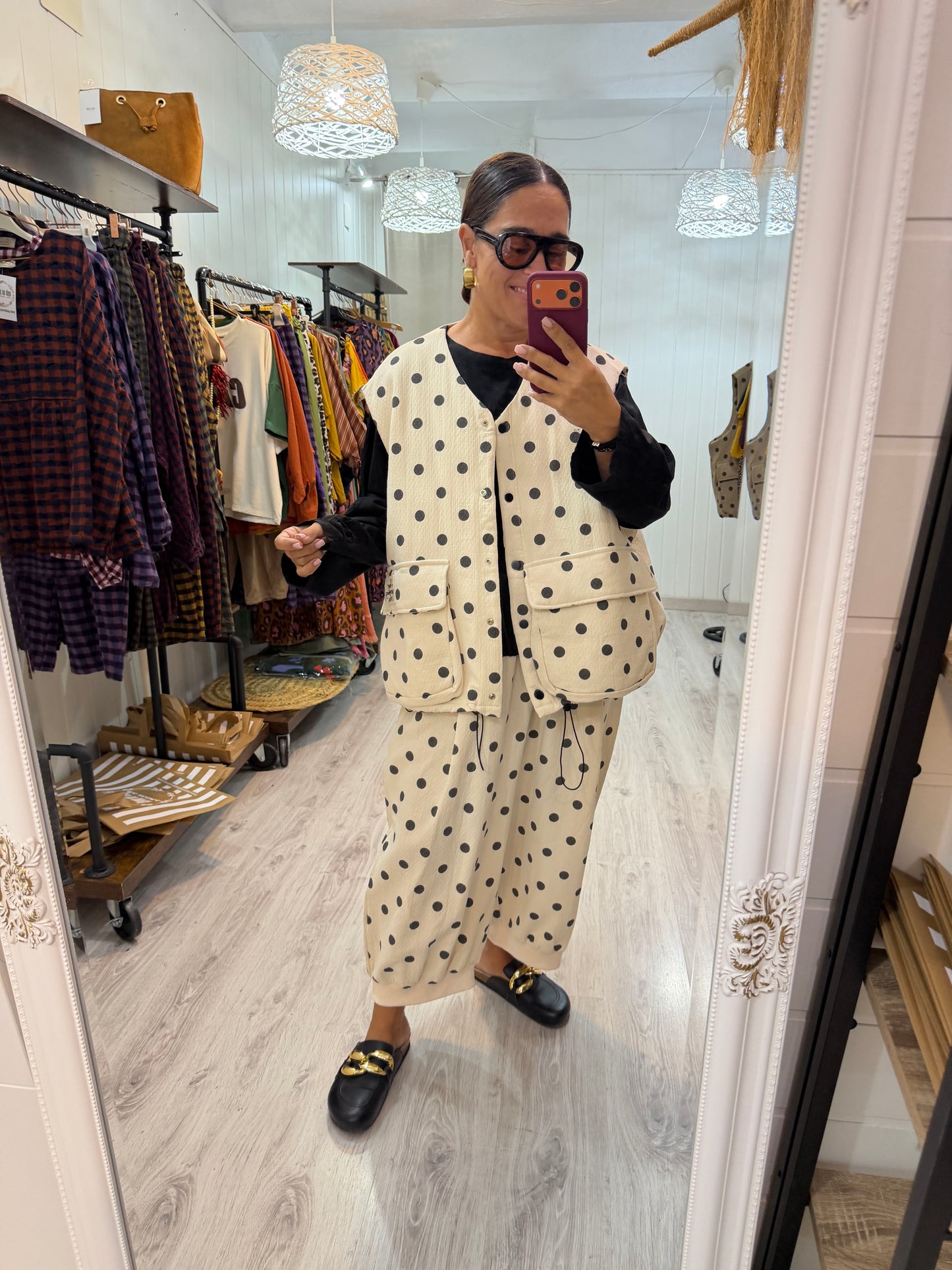 Chaleco Sakita oversize beige