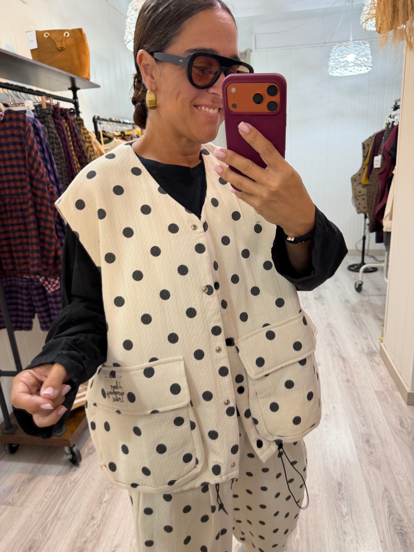 Chaleco Sakita oversize beige