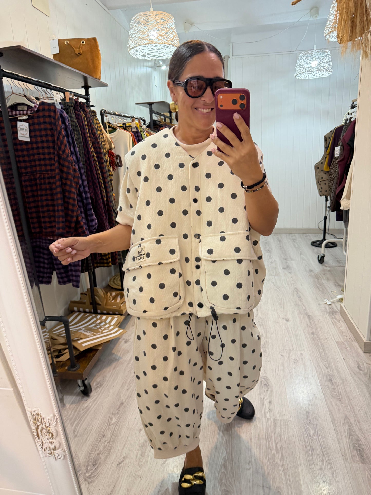 Chaleco Sakita oversize beige