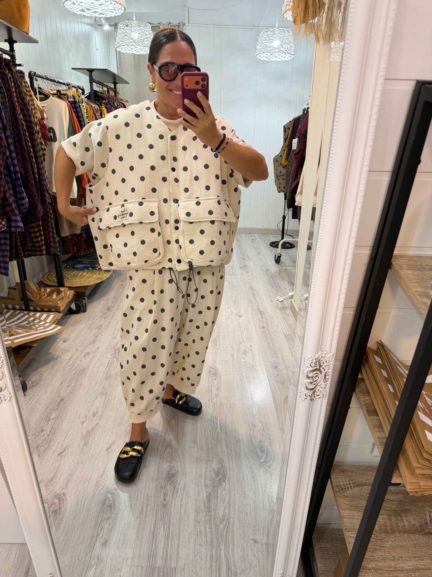 Chaleco Sakita oversize beige
