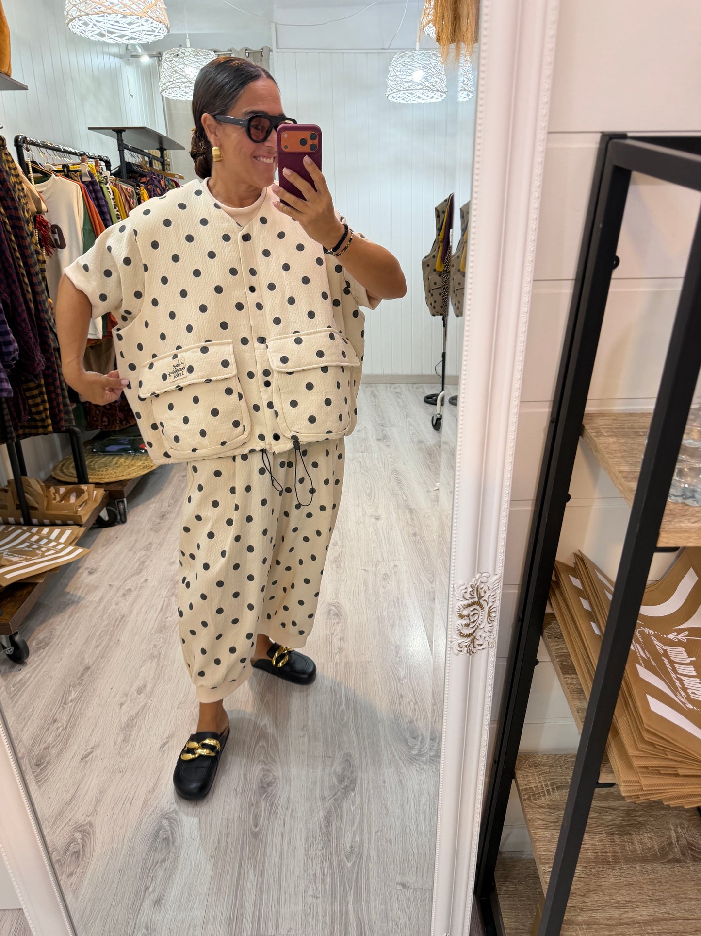 Chaleco Sakita oversize beige
