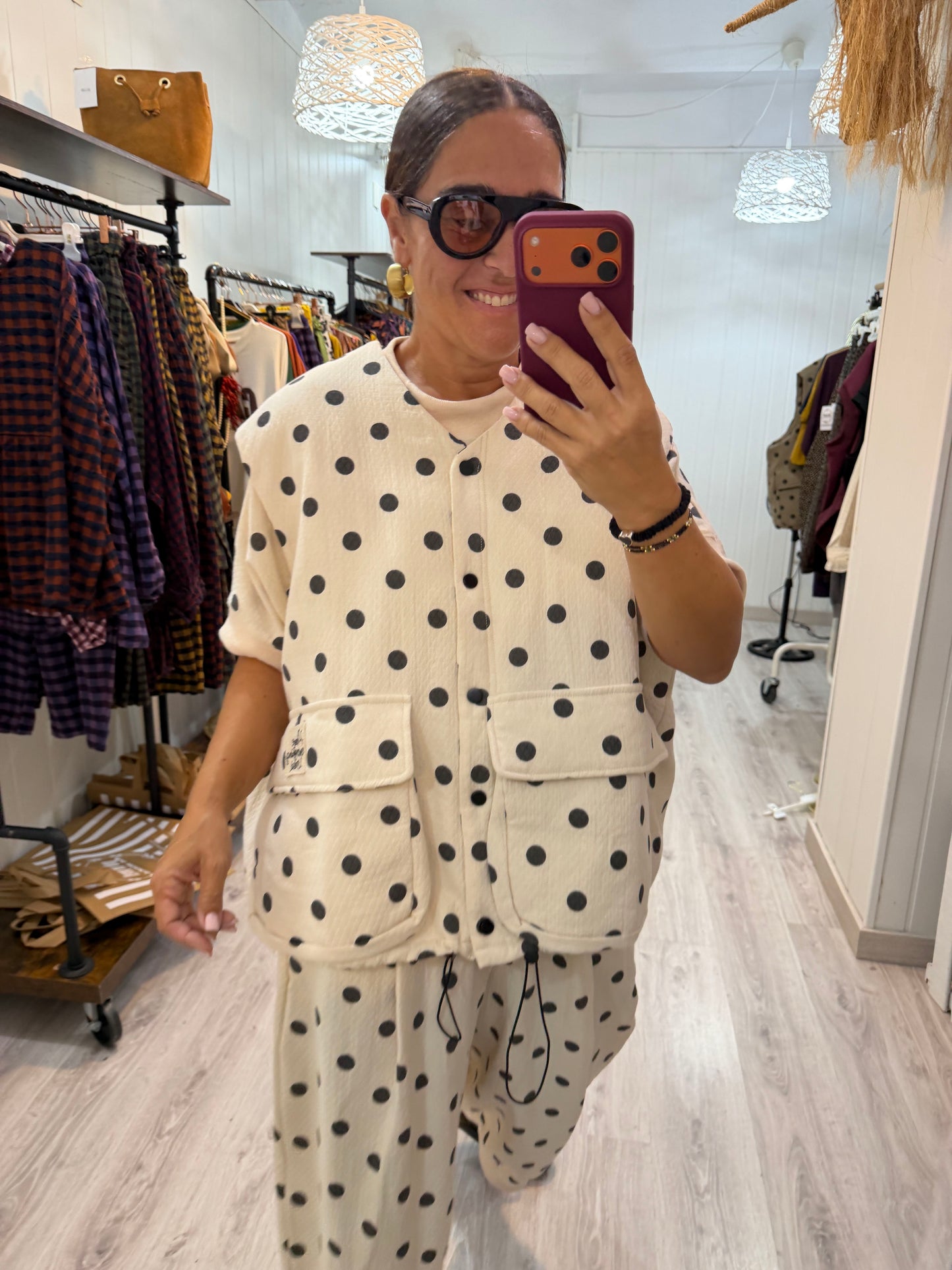 Chaleco Sakita oversize beige