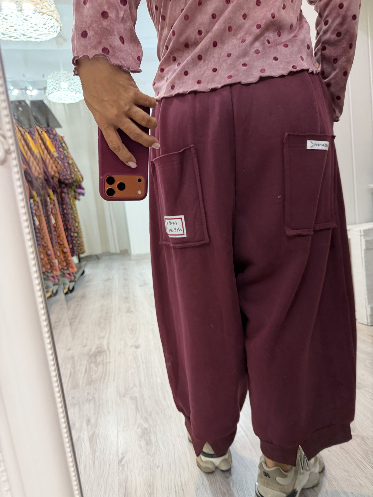 Conjunto Mei oversize burdeos