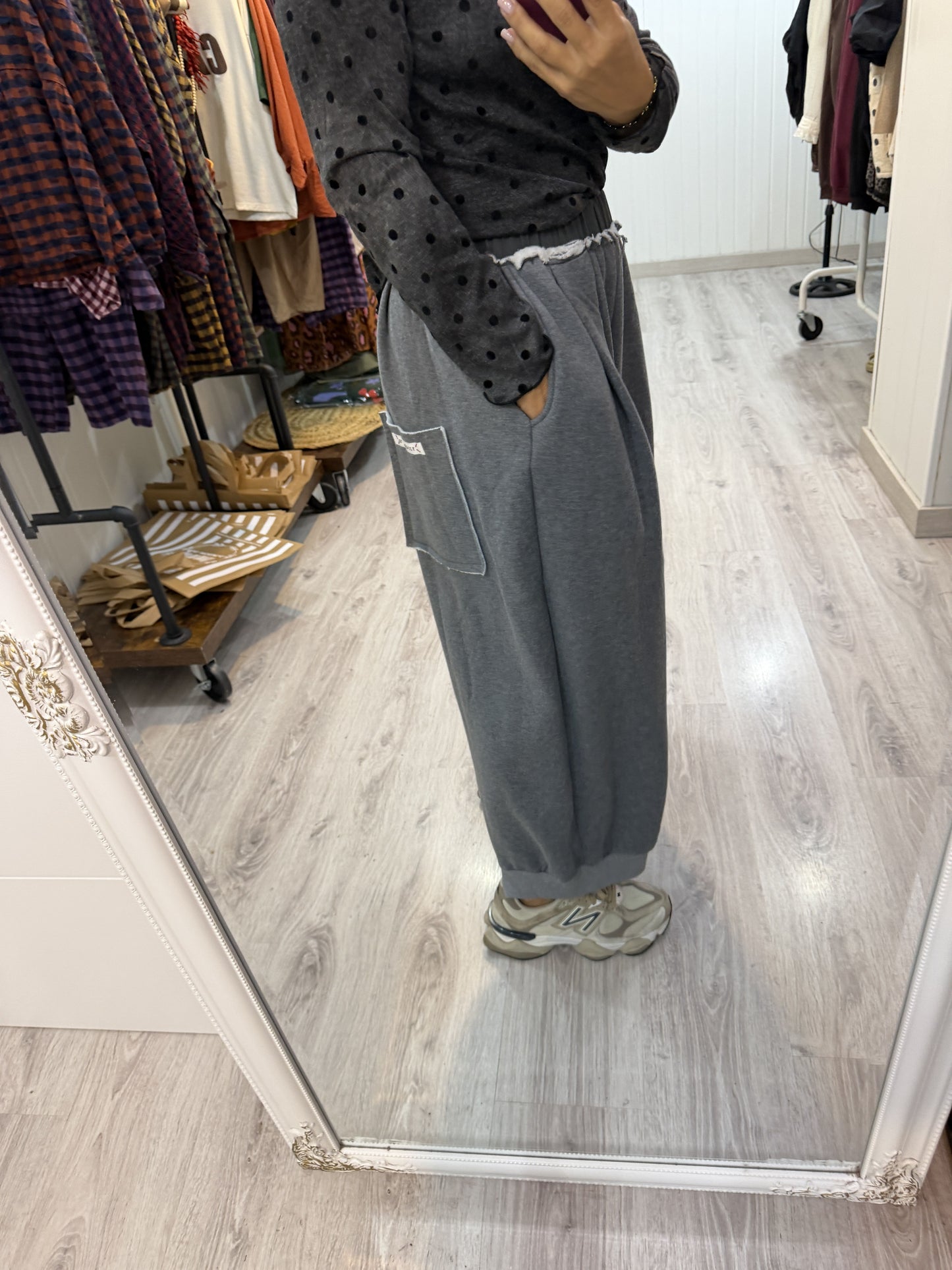 Conjunto Mei oversize gris