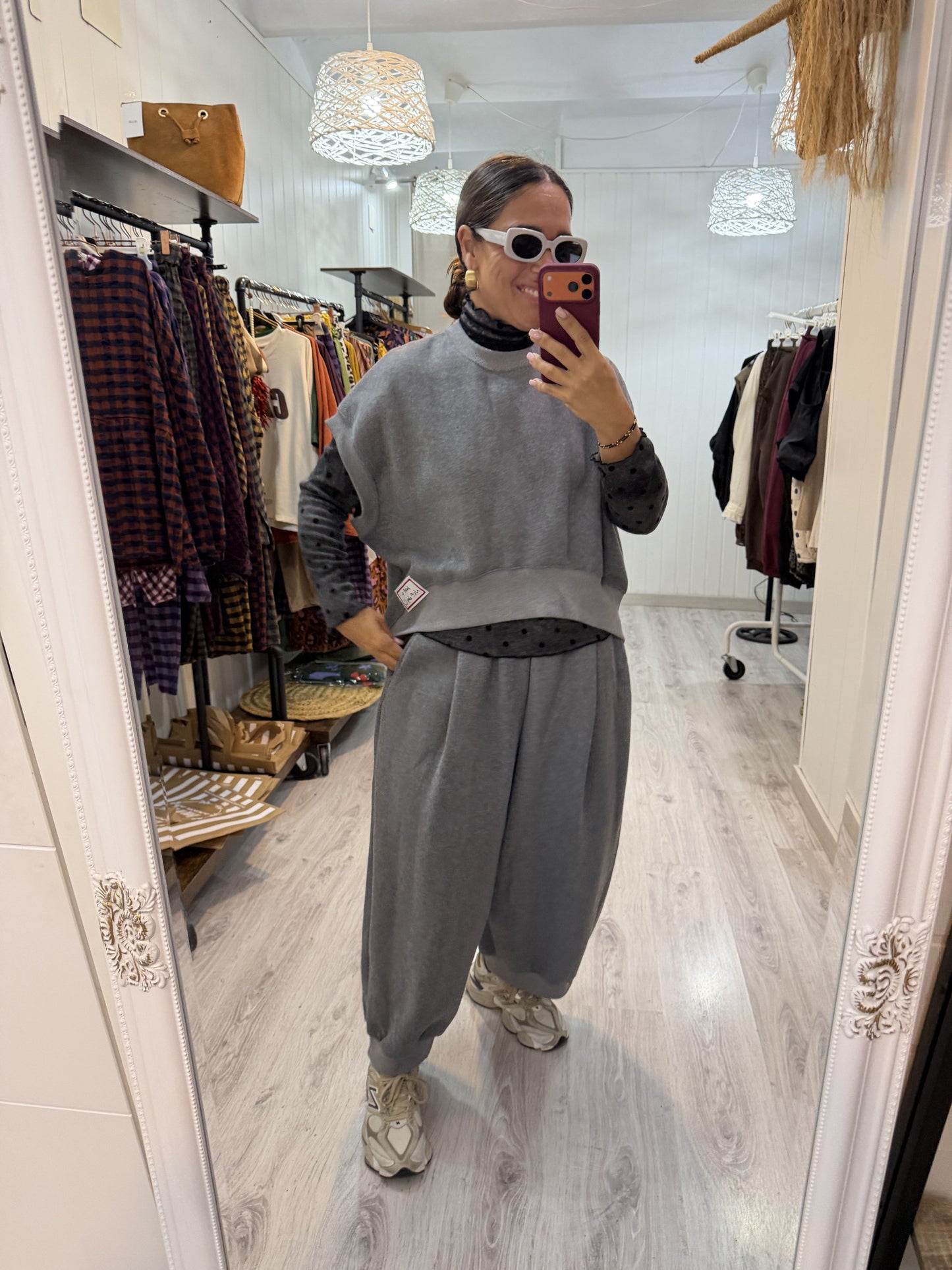 Conjunto Mei oversize gris