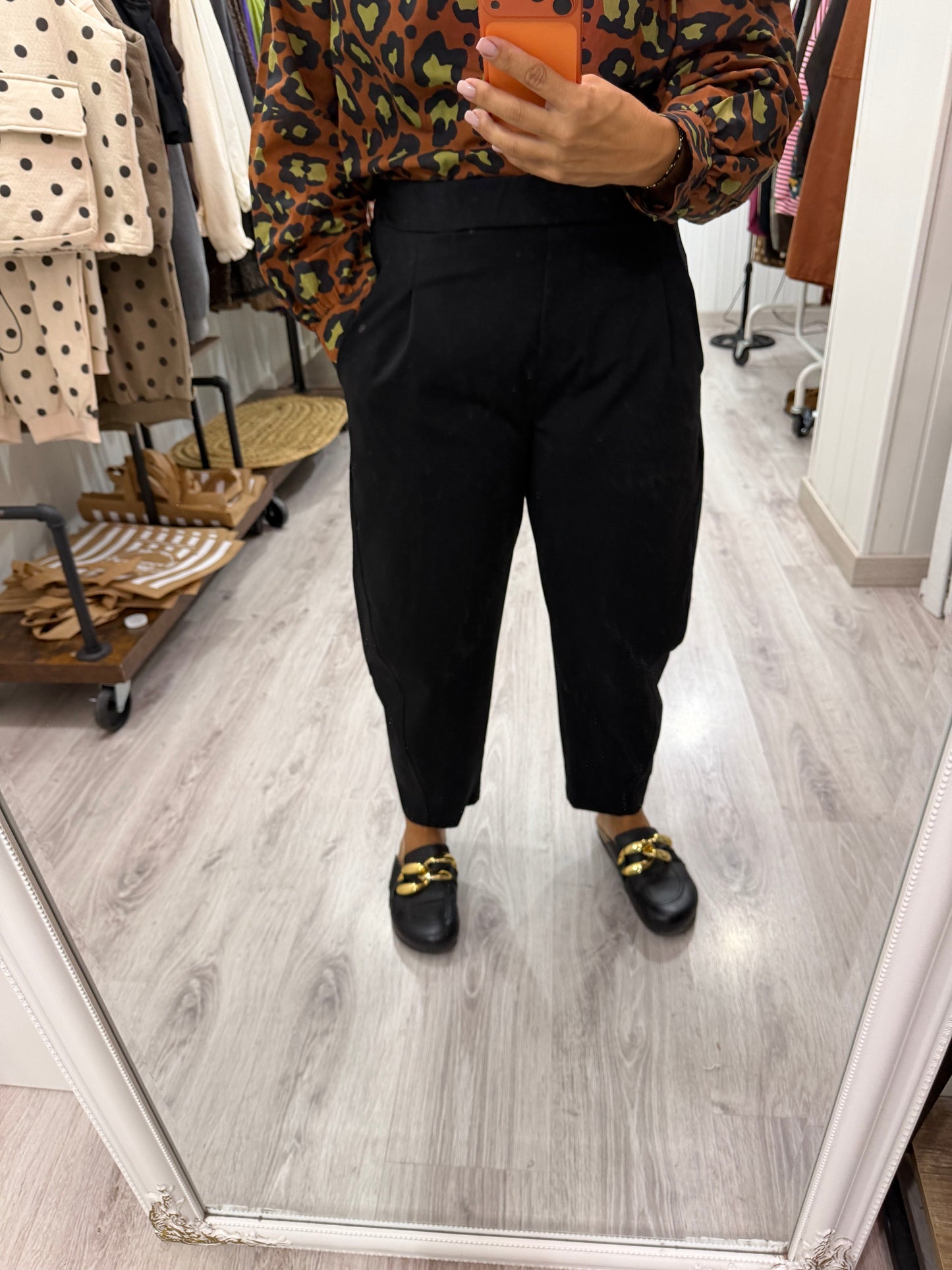 Pantalón Nagore punto milano negro