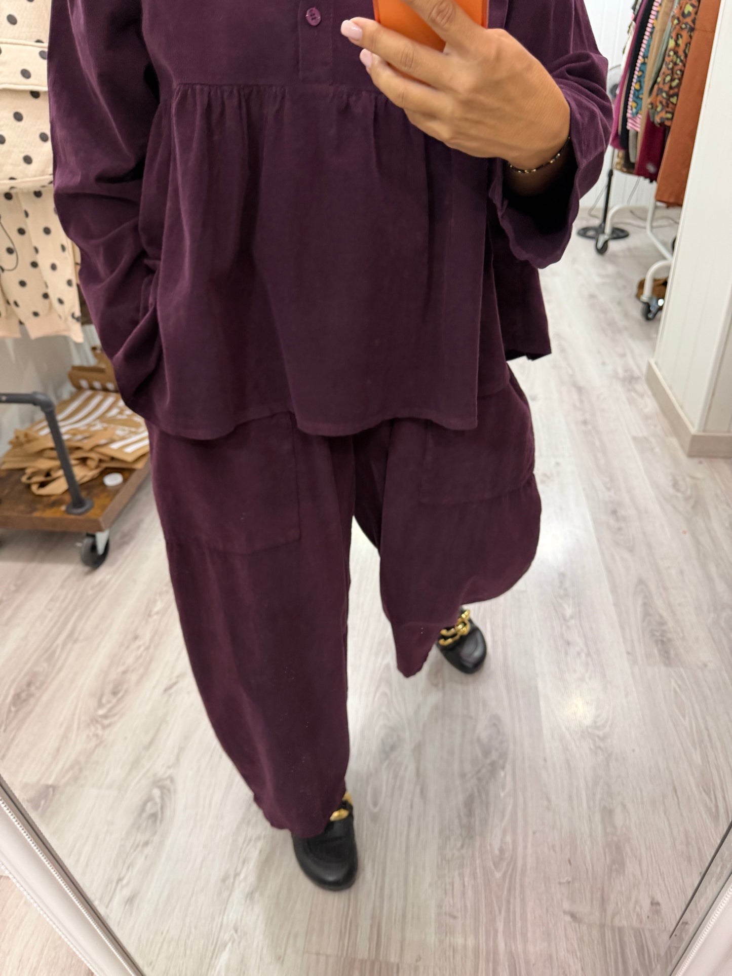 Pantalón Ane micropana berenjena