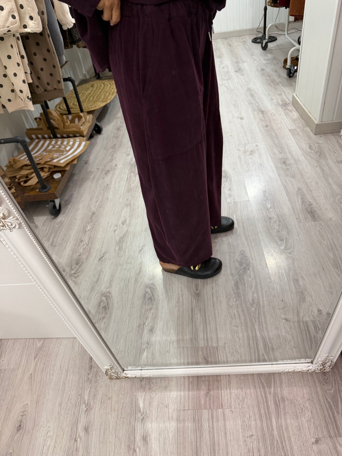 Pantalón Ane micropana berenjena