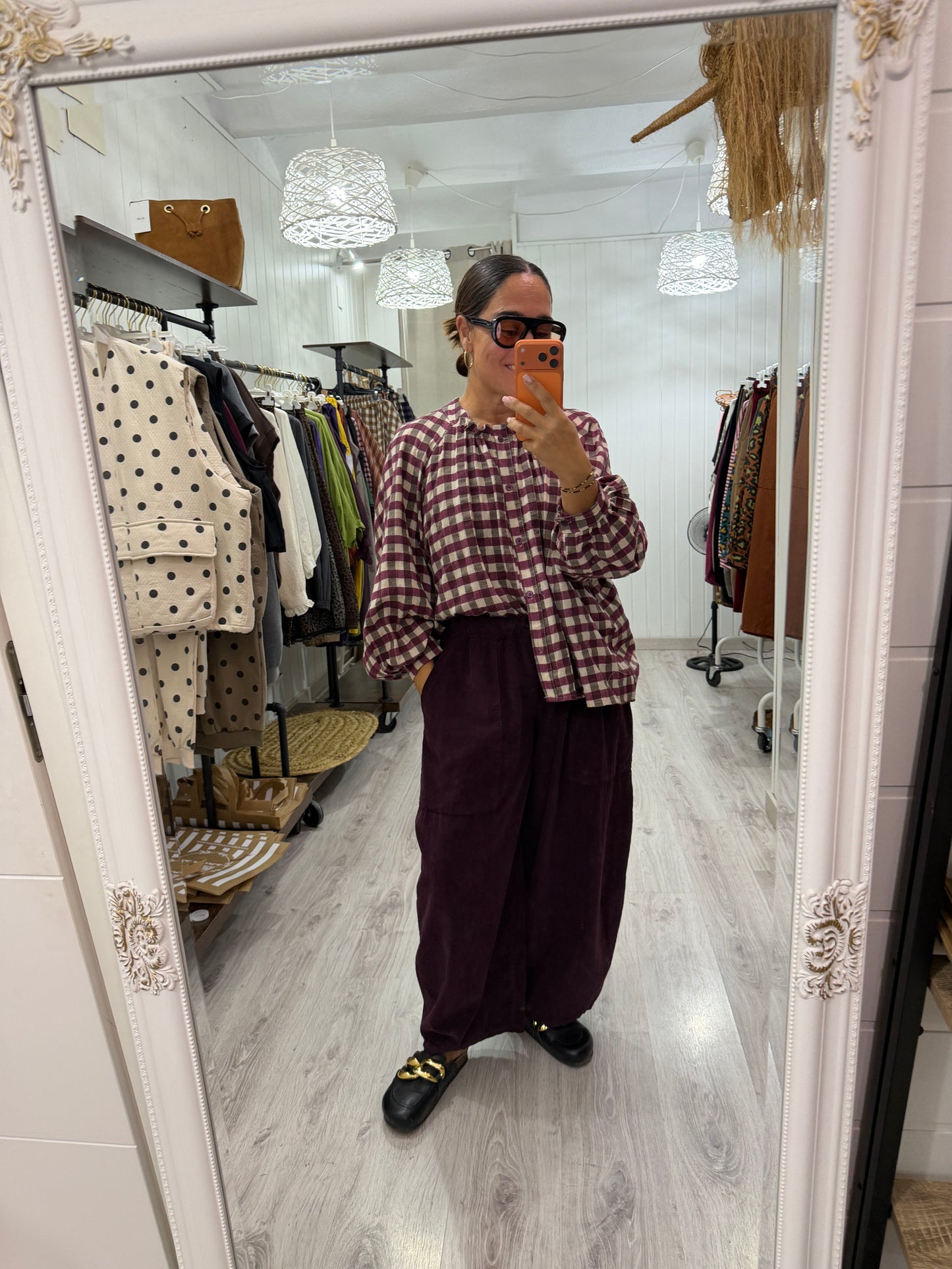 Pantalón Ane micropana berenjena
