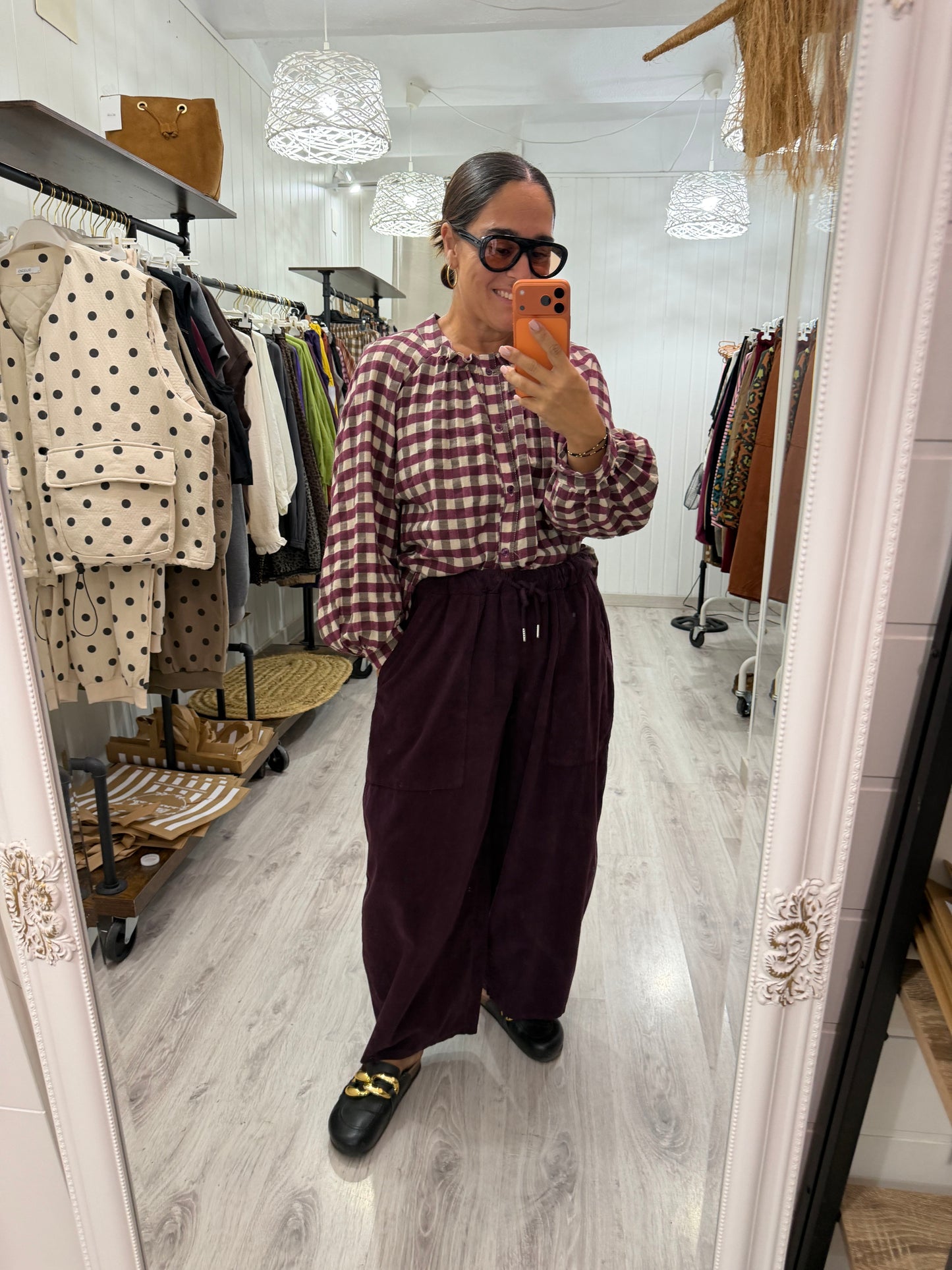 Pantalón Ane micropana berenjena