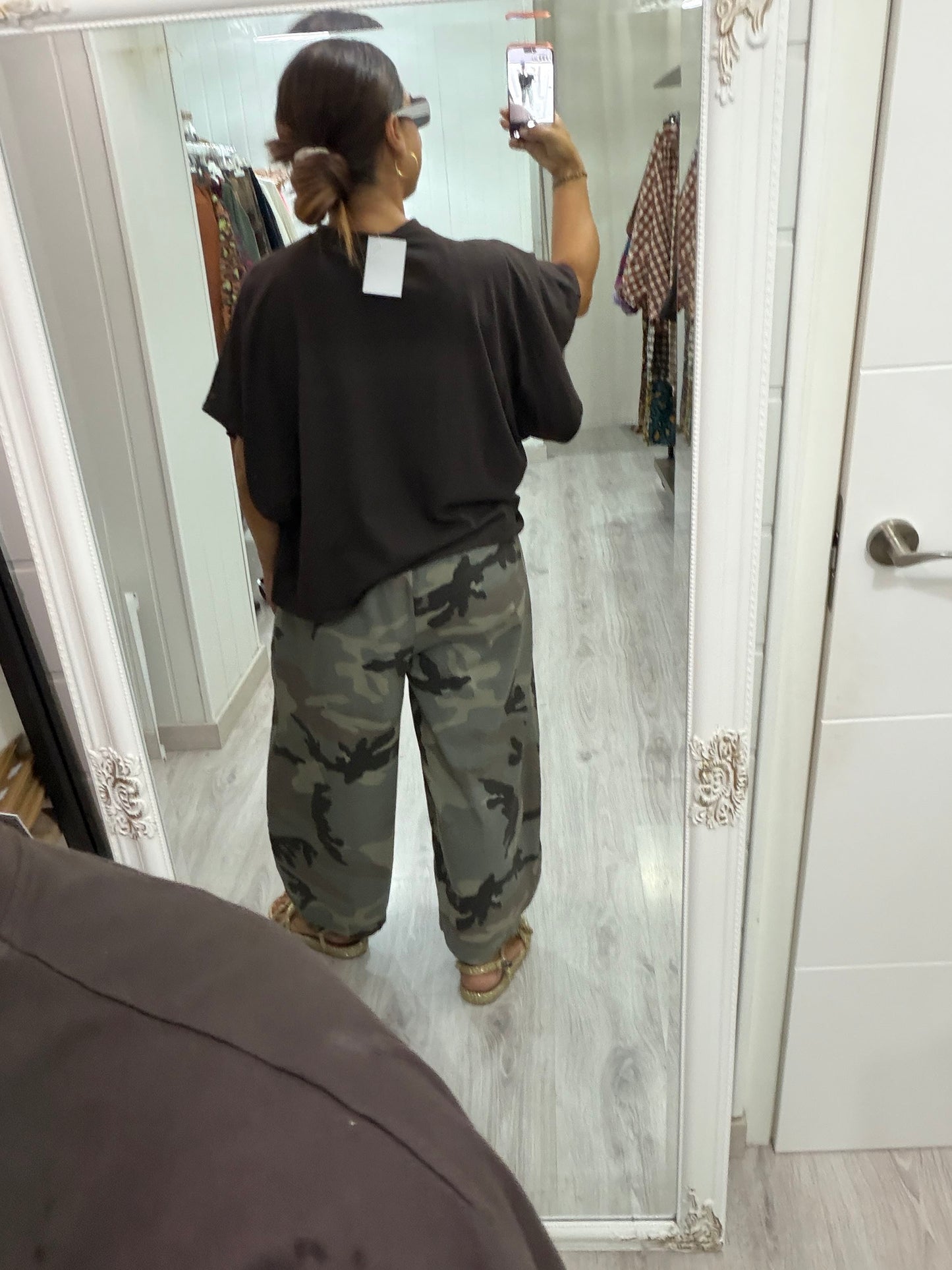 Pantalón Balloon camuflaje taupe