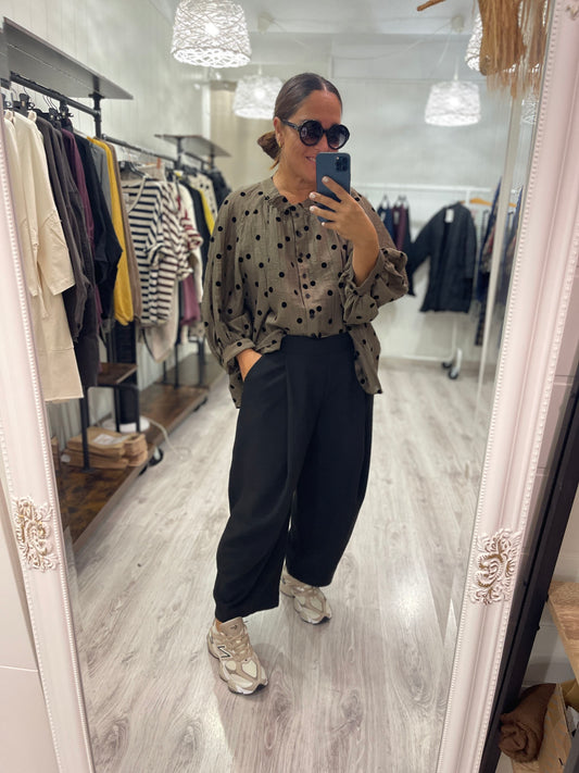Camisa Akane topos taupe