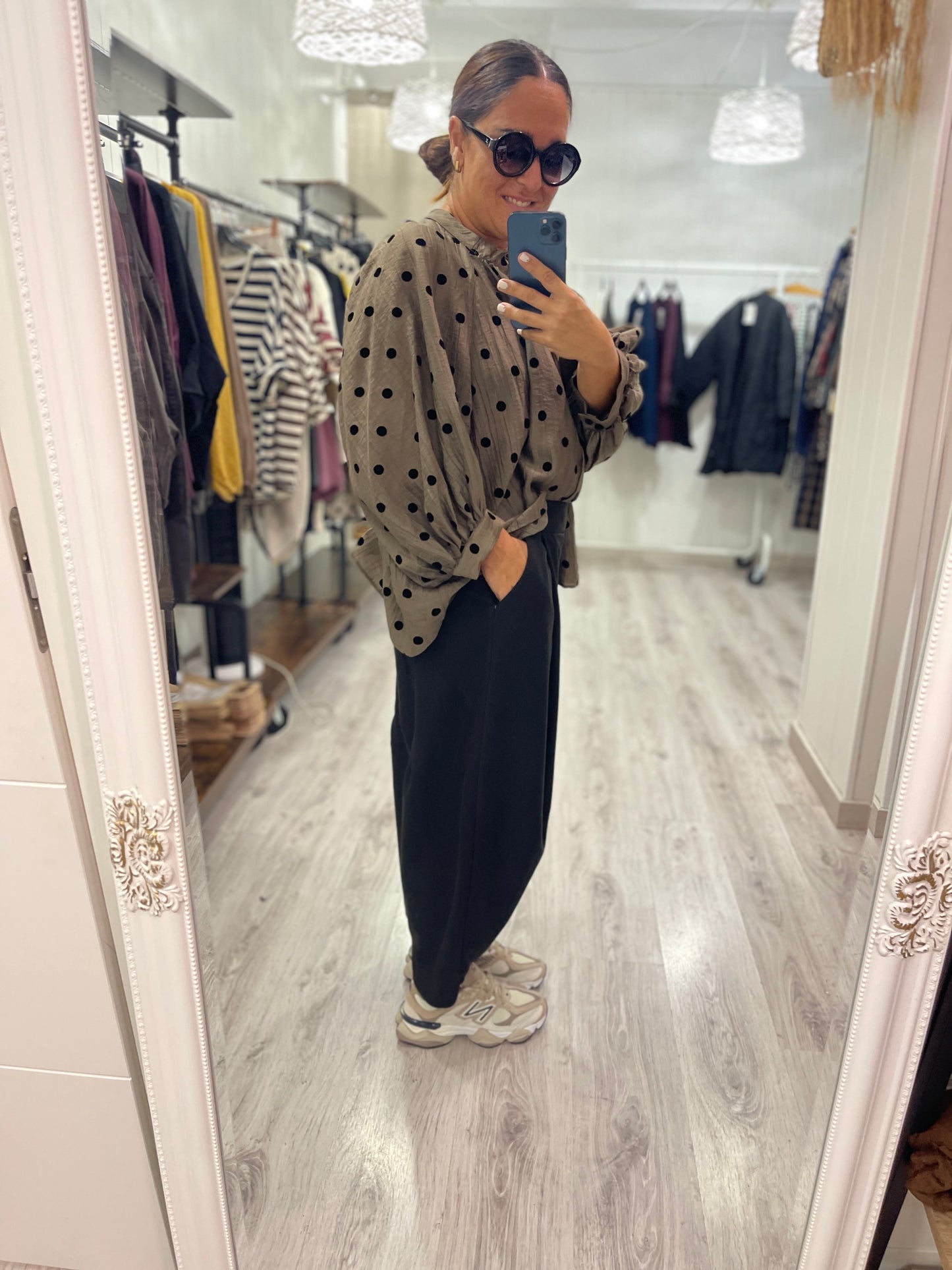 Camisa Akane topos taupe