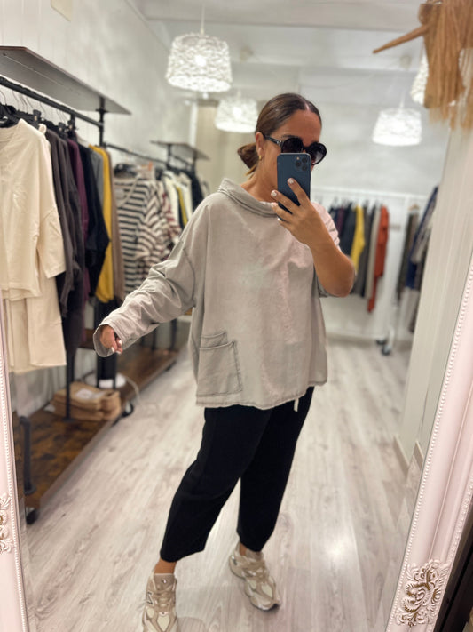 Camiseta Olivia oversize taupe