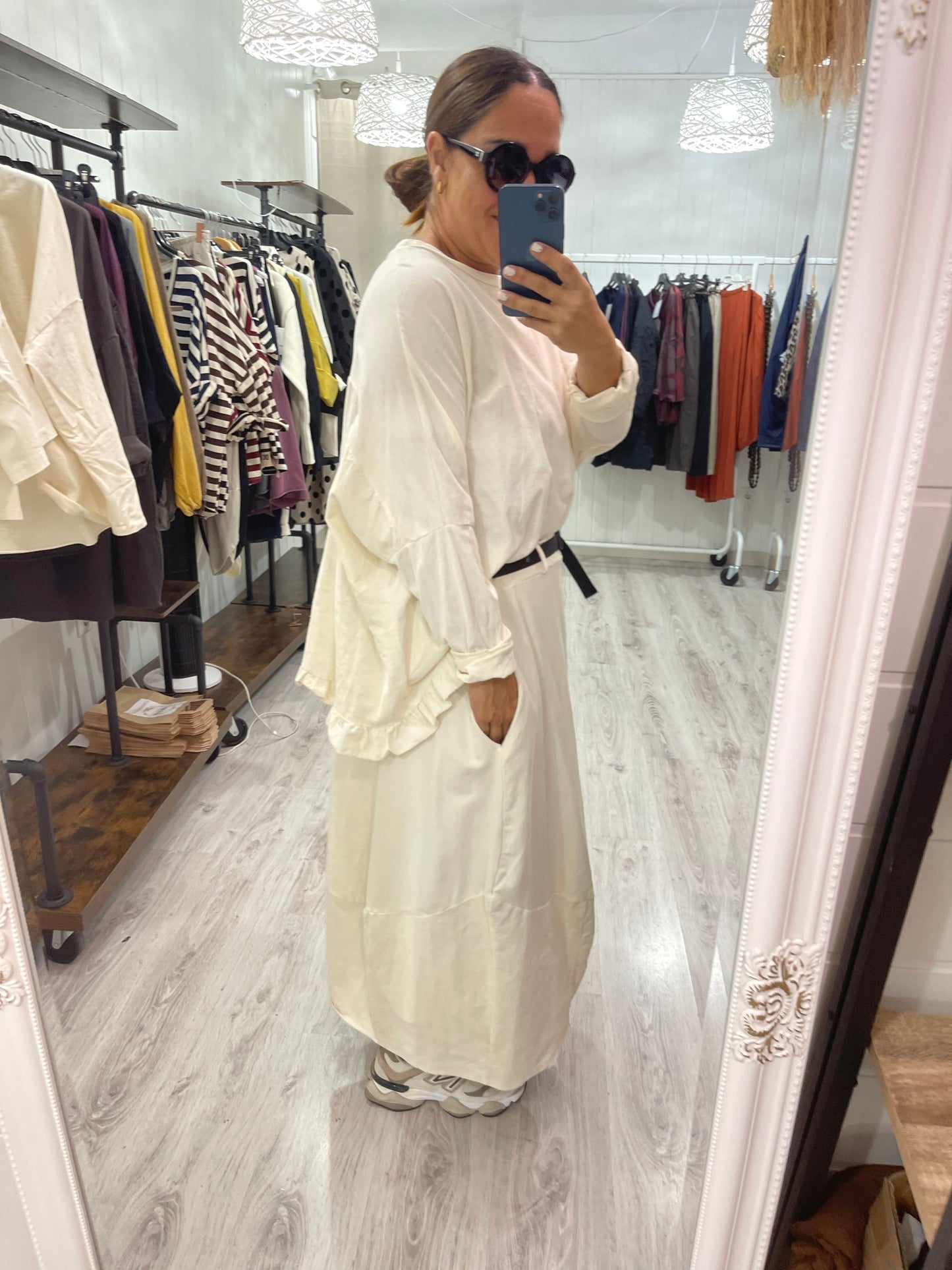 Camiseta Aichi oversize marfil