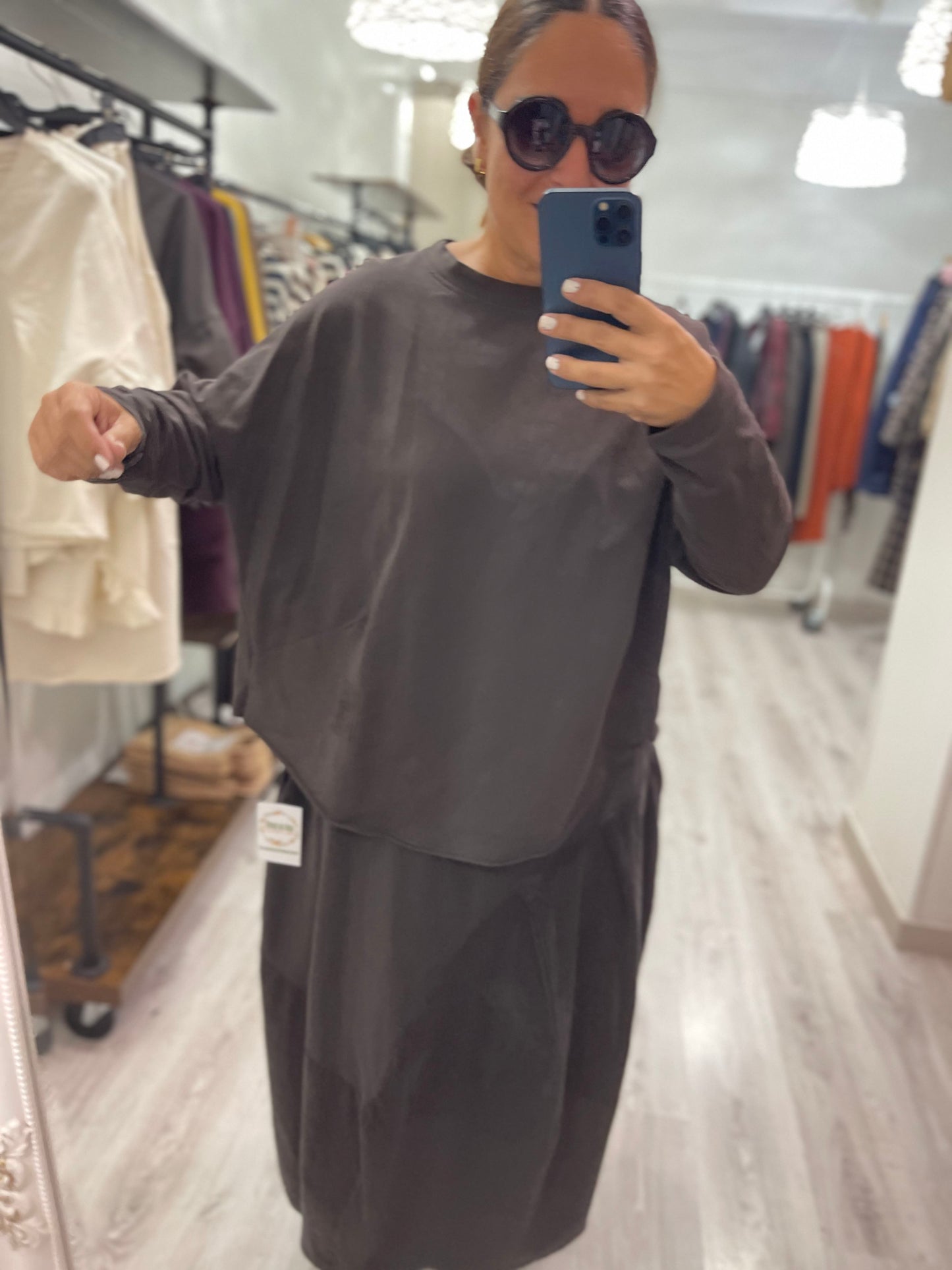 Sudadera Nara natural chocolate