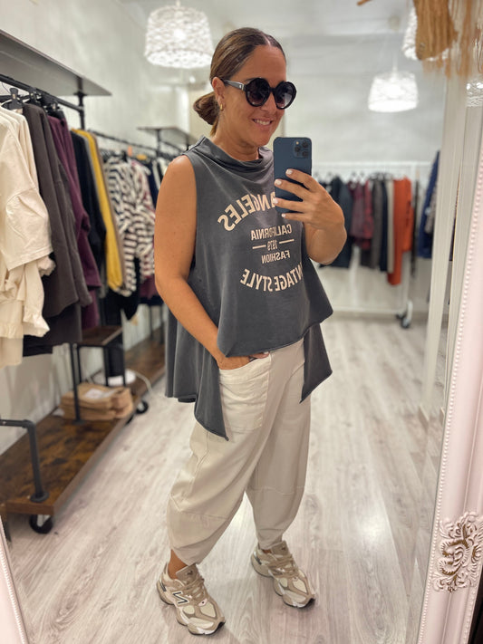 Chaleco Los Angeles gris
