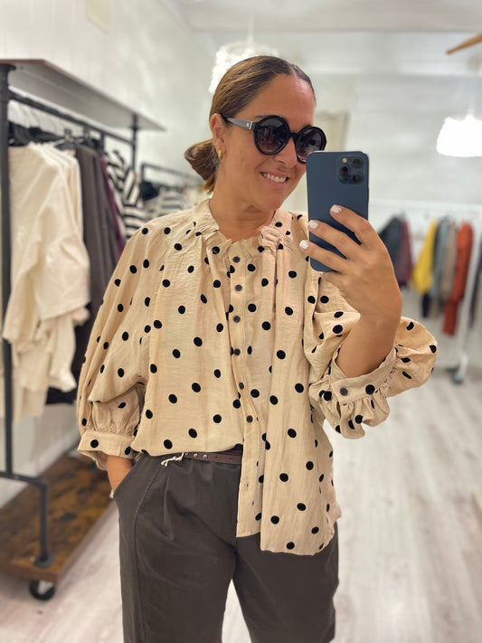 Camisa Akane topos beige
