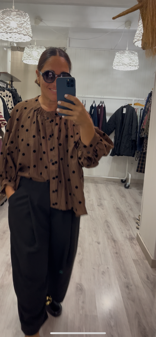Camisa Akane topos chocolate
