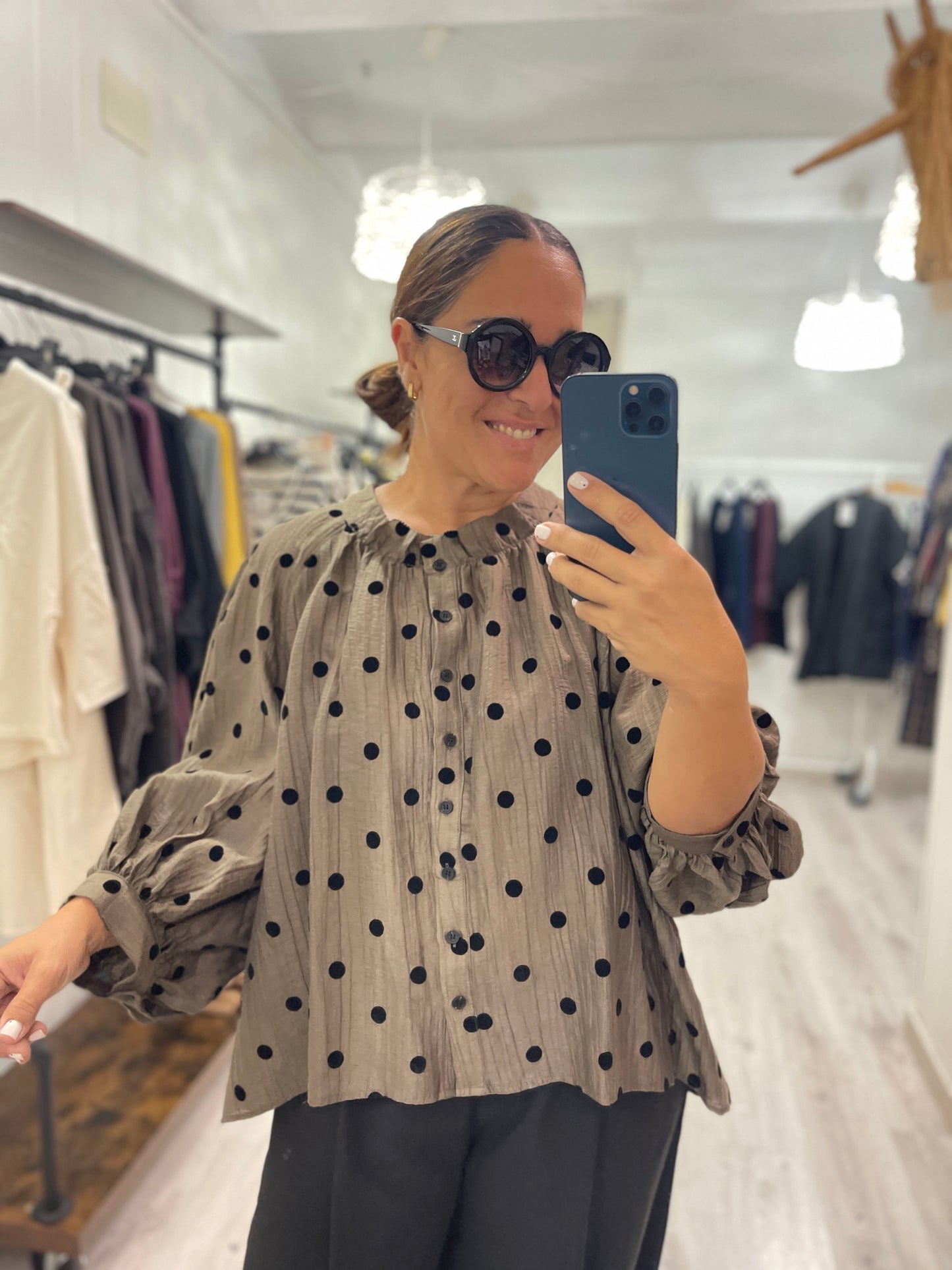 Camisa Akane topos taupe