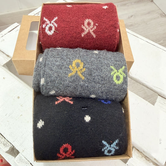 Pack 3 calcetines hombre lazos 2