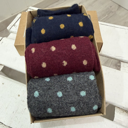 Pack 3 calcetines hombre topitos 1