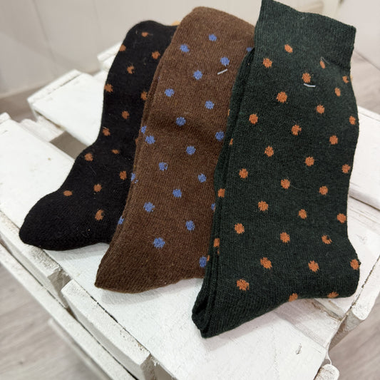 Pack 3 calcetines hombre topitos 2