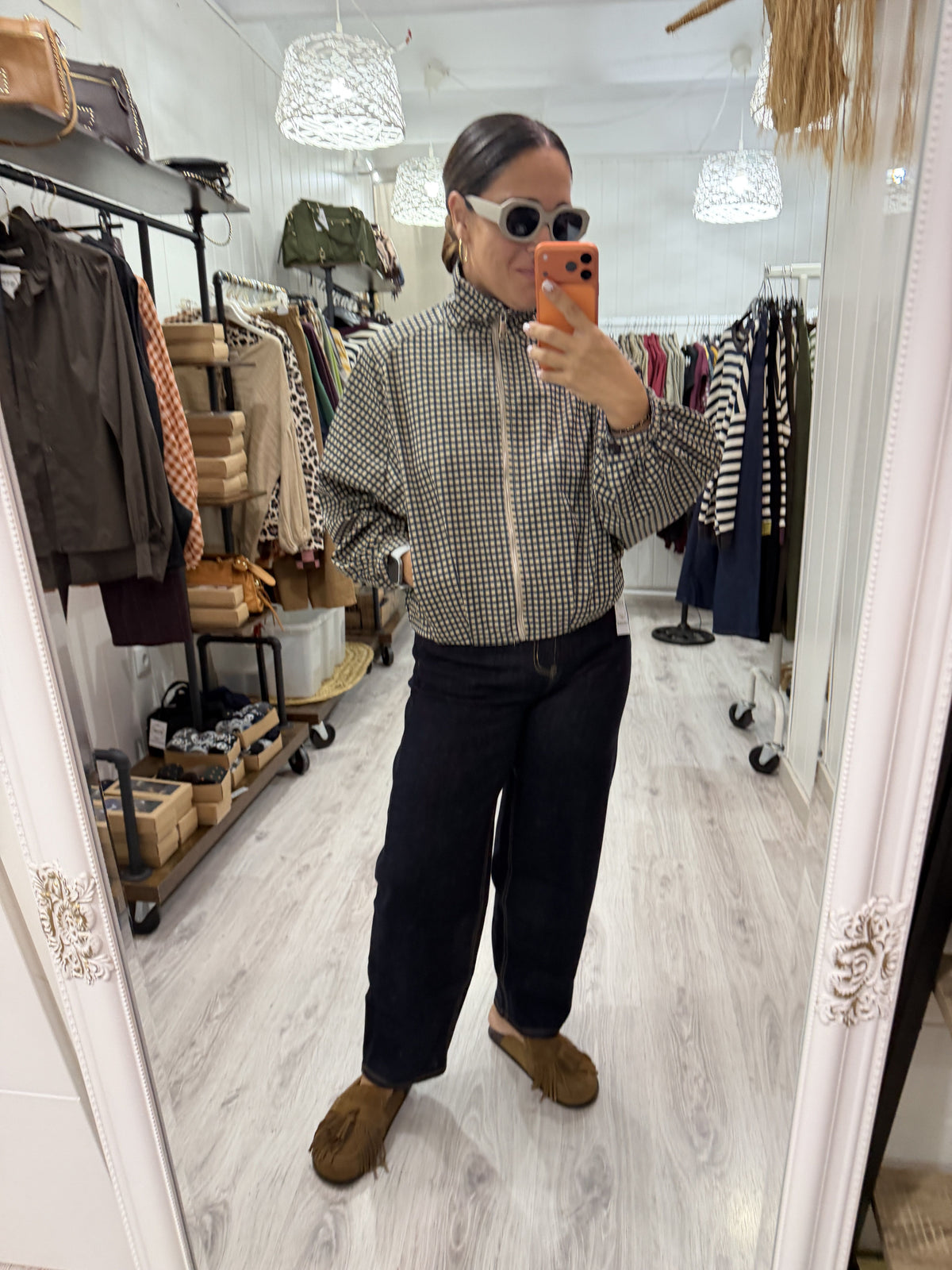 Chaqueta Cortavientos Basauri vichy marino