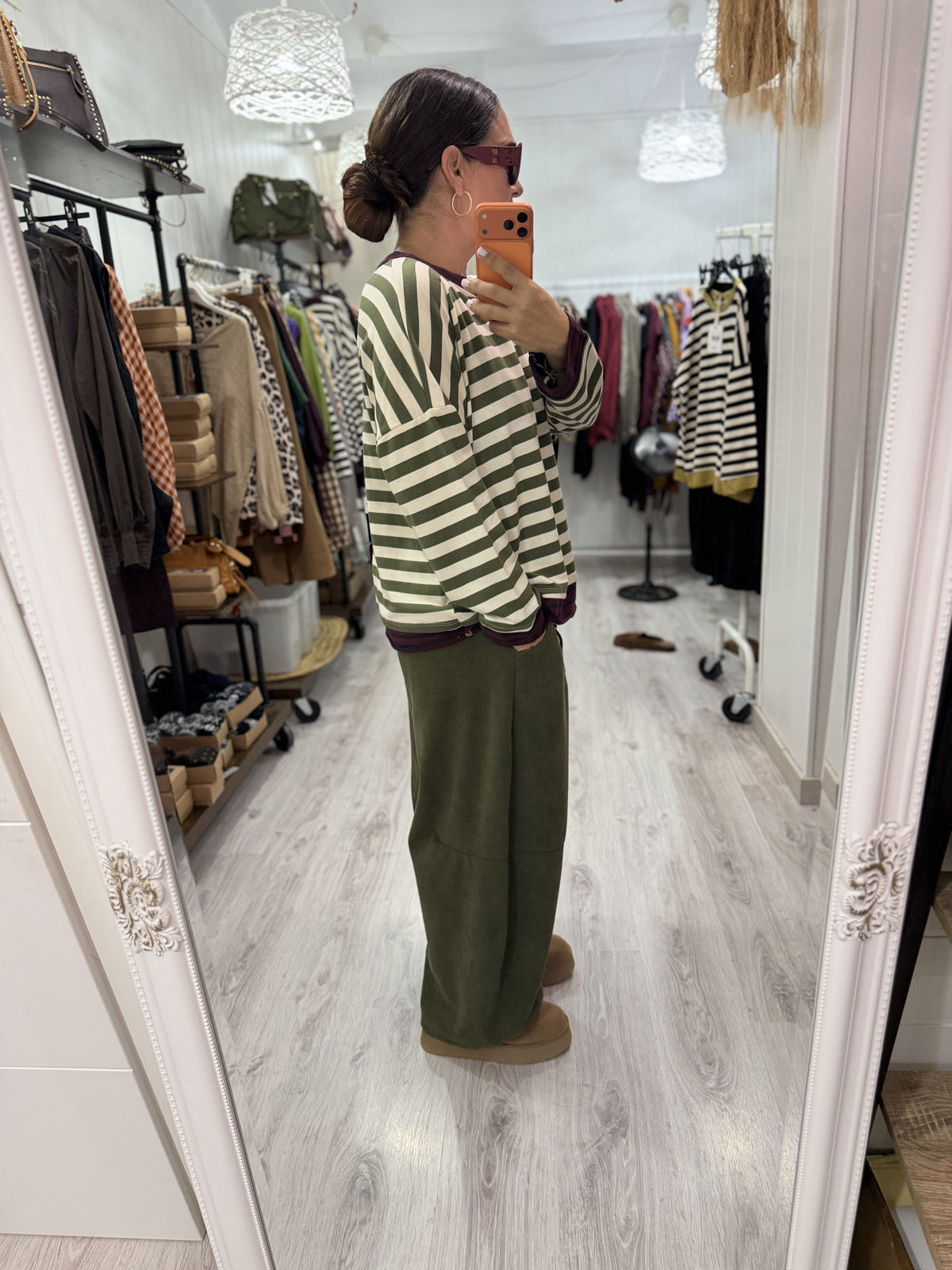 Sudadera Bermeo oversize kaki, burdeos y marino