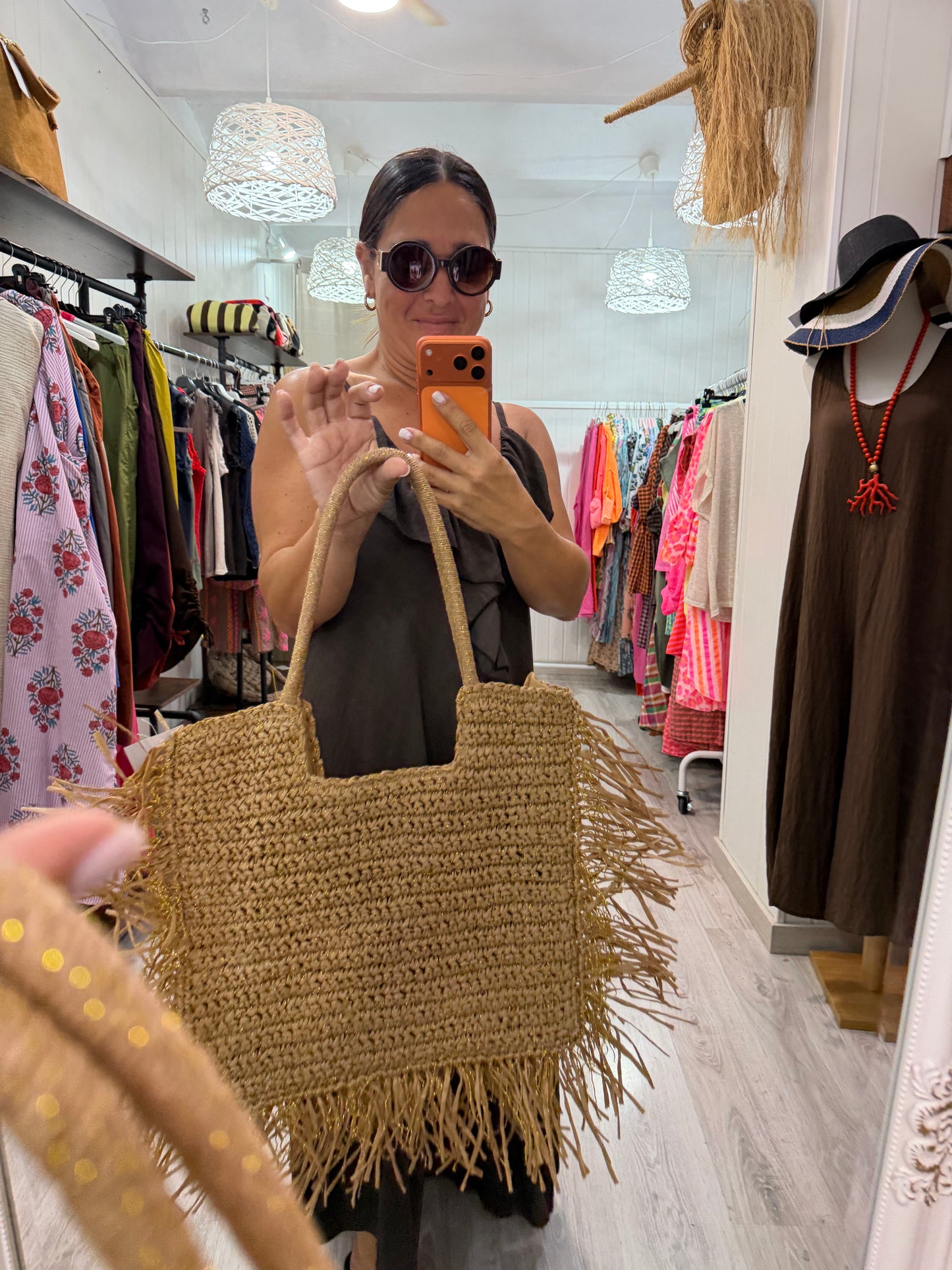 Maxi Bolso Boho flecos lurex