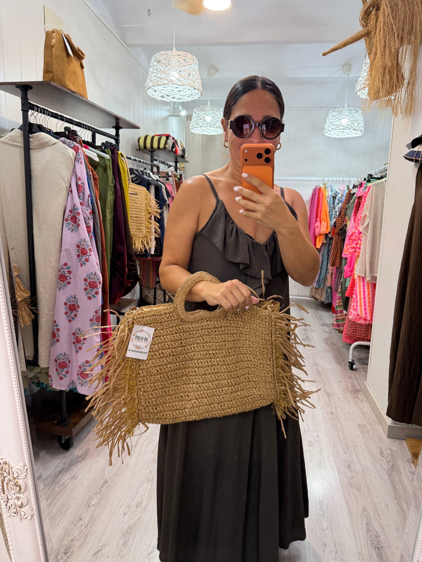 Bolso Boho Lurex corazón