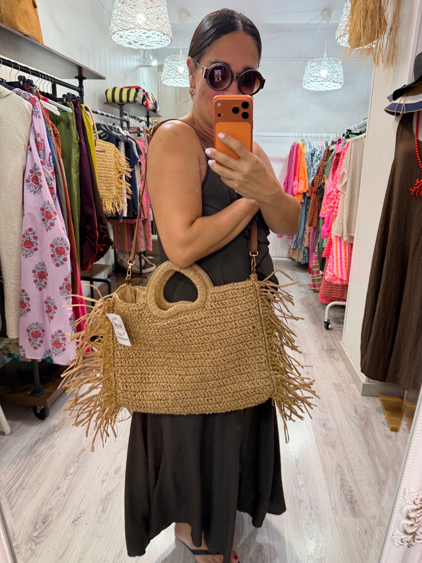 Bolso Boho Lurex corazón