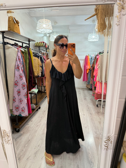 Vestido Bia volante negro