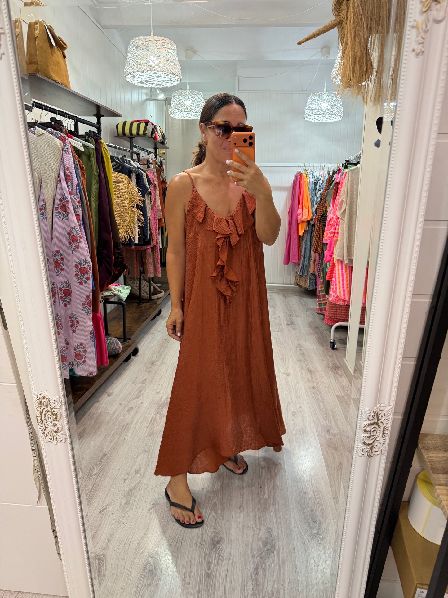 Vestido Bimba volante bambula caldera