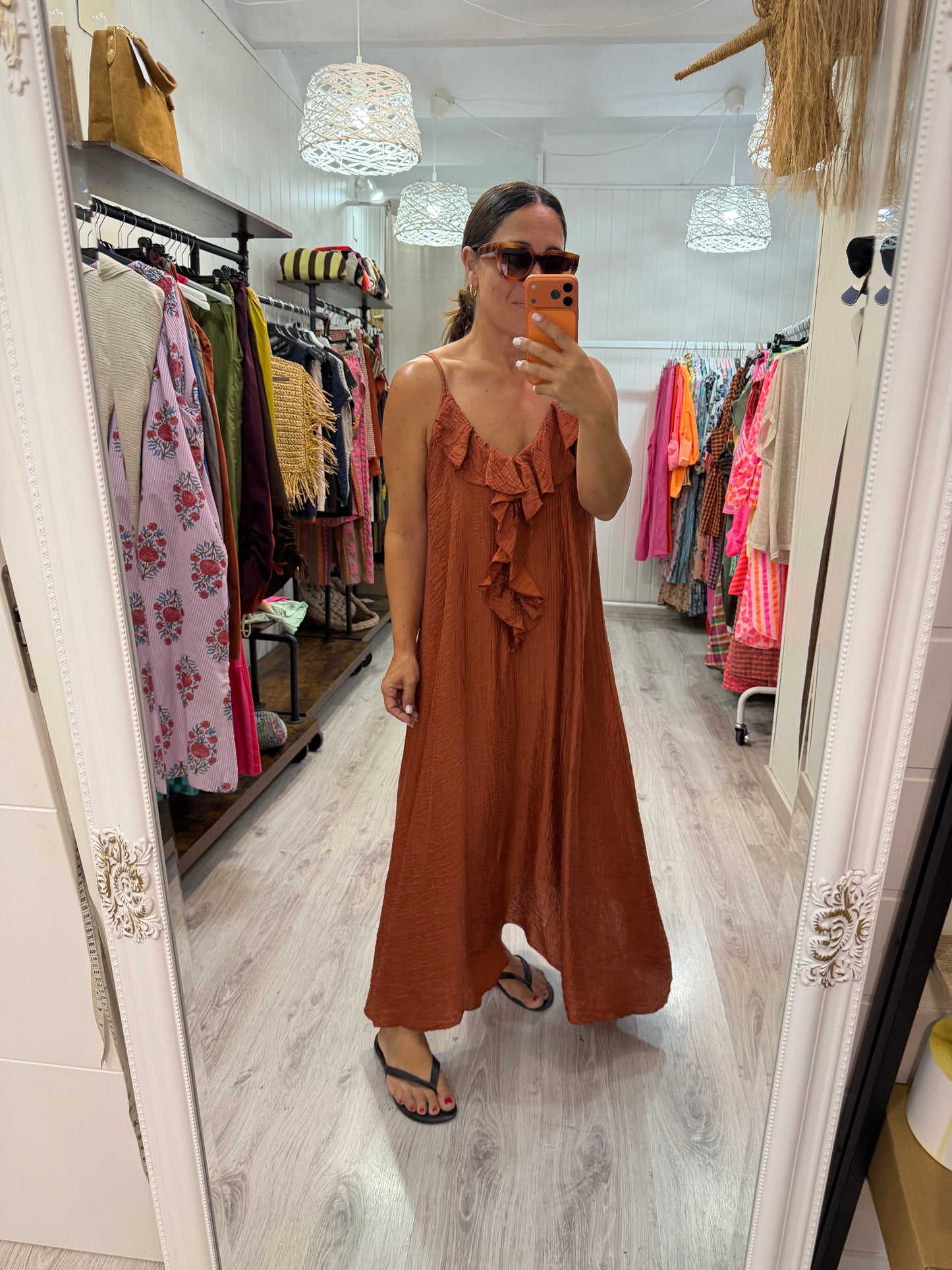 Vestido Bimba volante bambula caldera