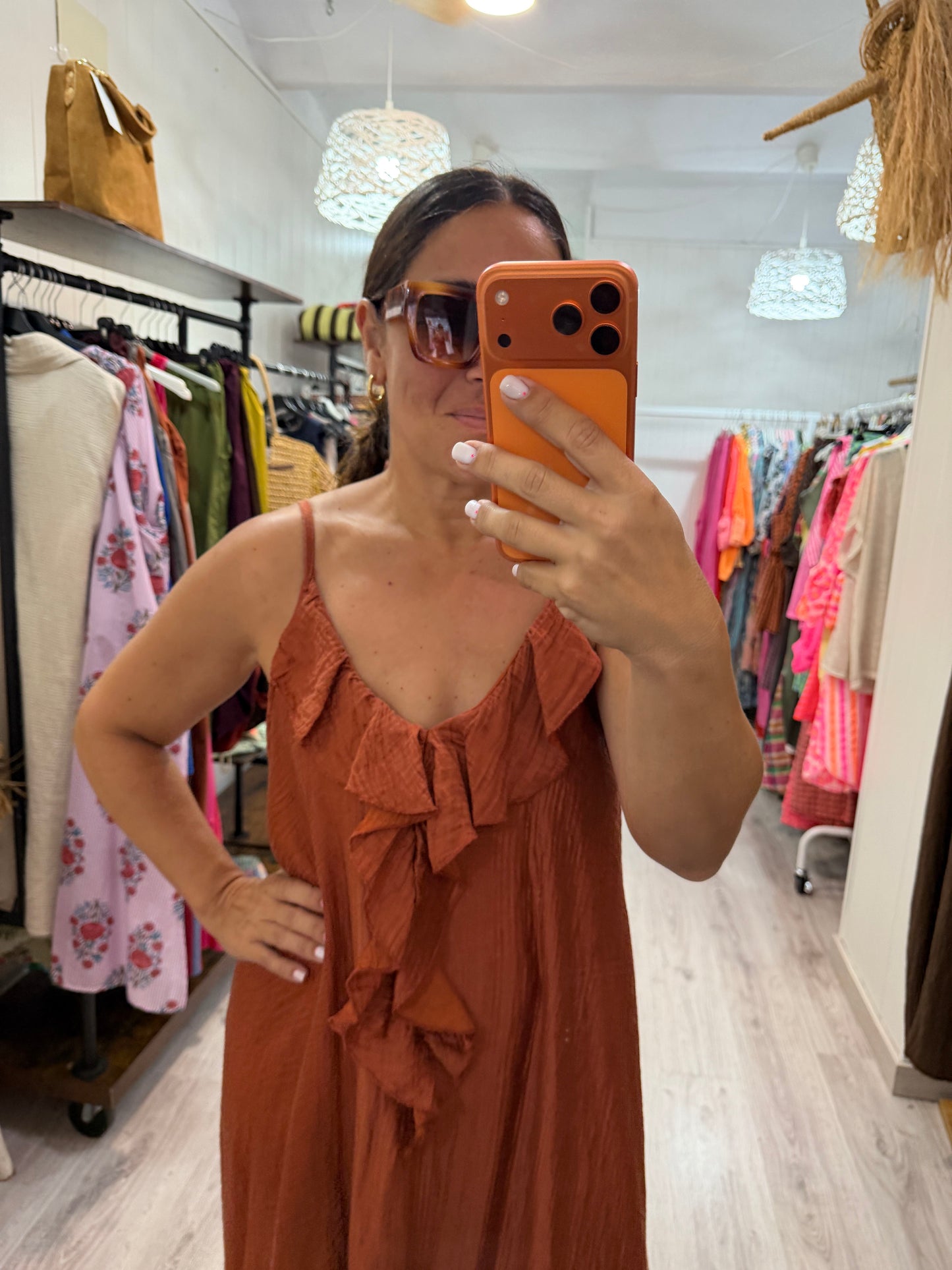 Vestido Bimba volante bambula caldera