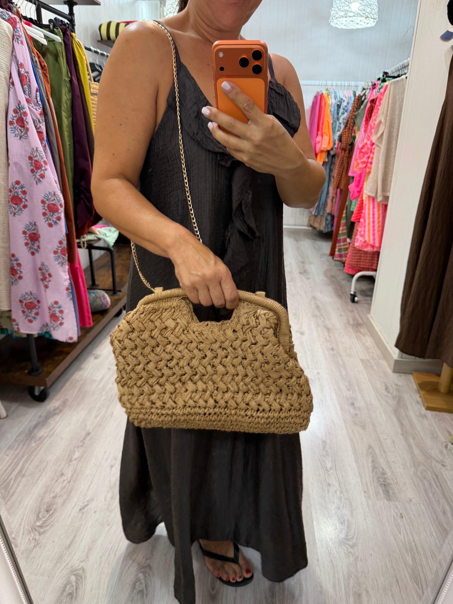 Vestido Bimba volante bambula chocolate