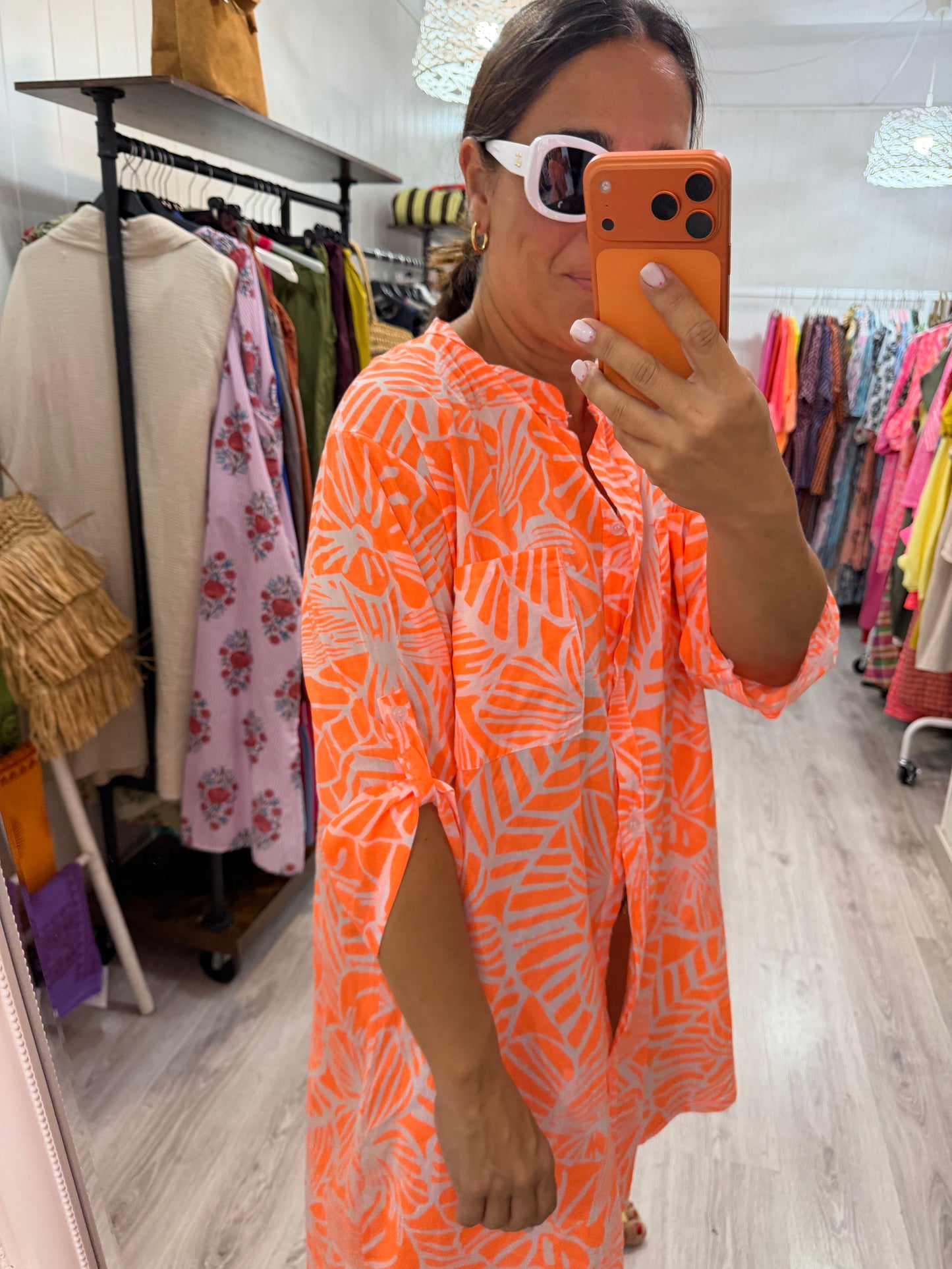 Camisola Flor coral