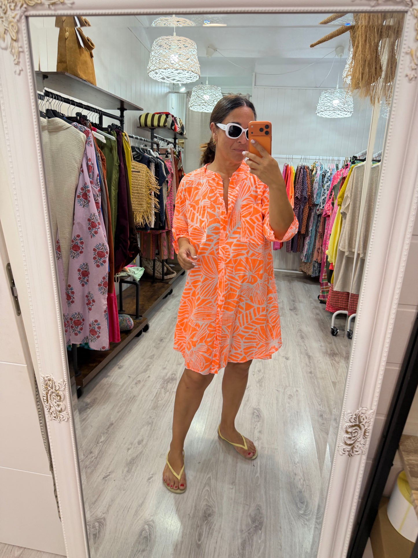 Camisola Flor coral