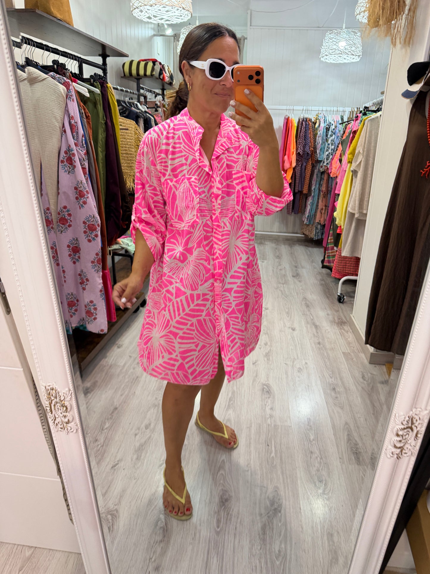 Camisola Flor fucsia