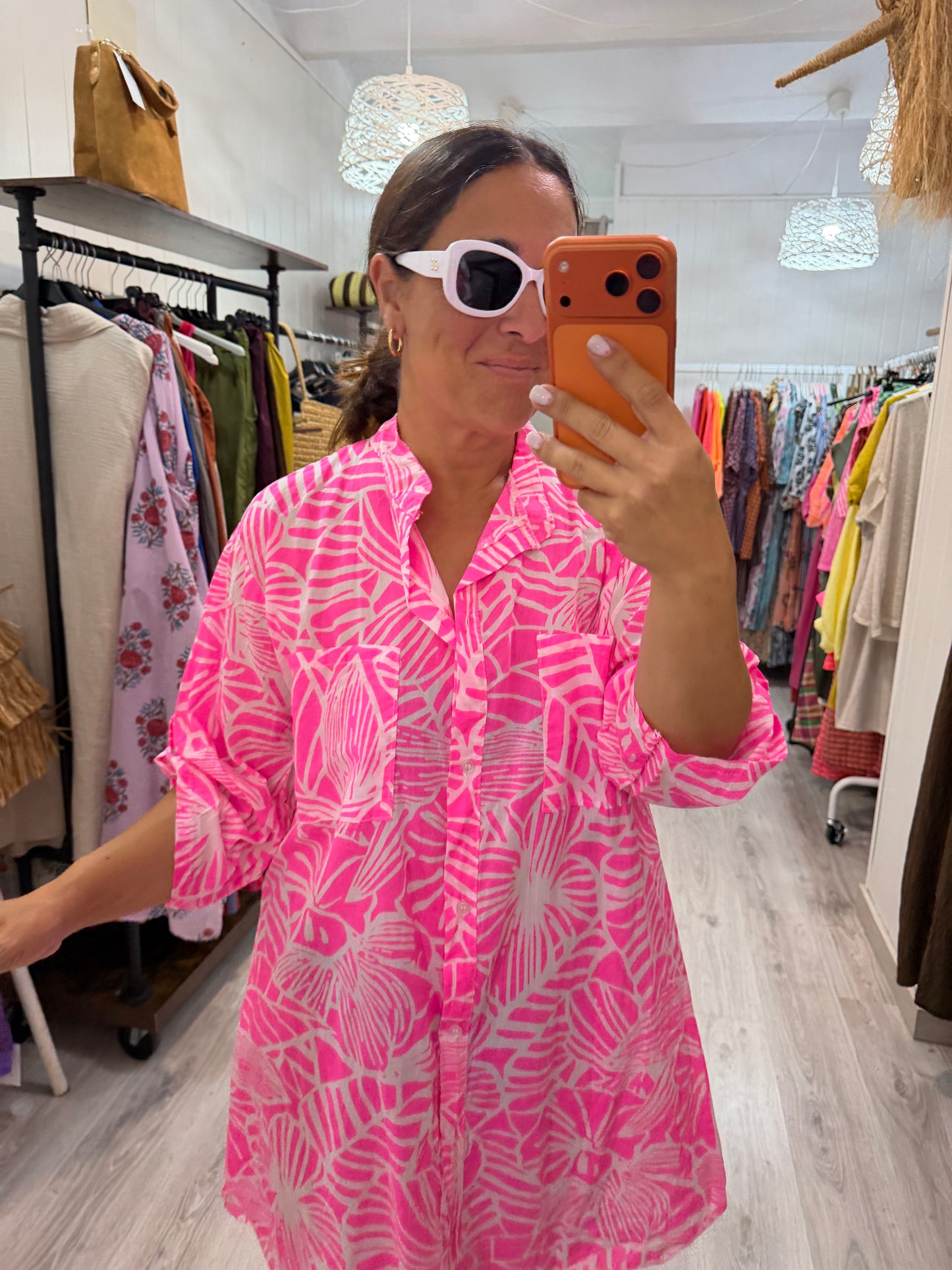 Camisola Flor fucsia