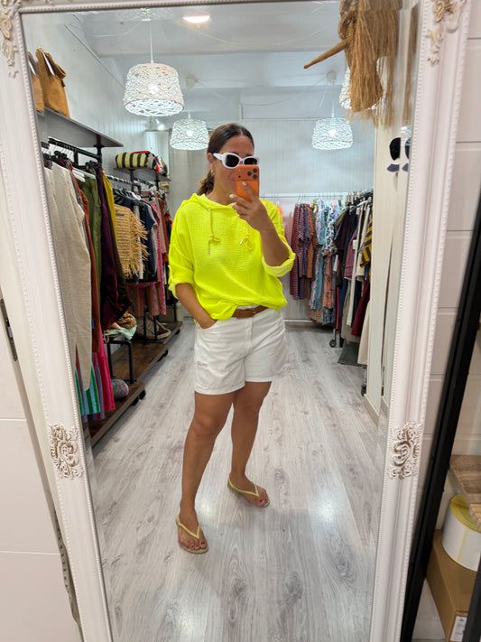 Blusa Tarifa bambula amarillo fluor