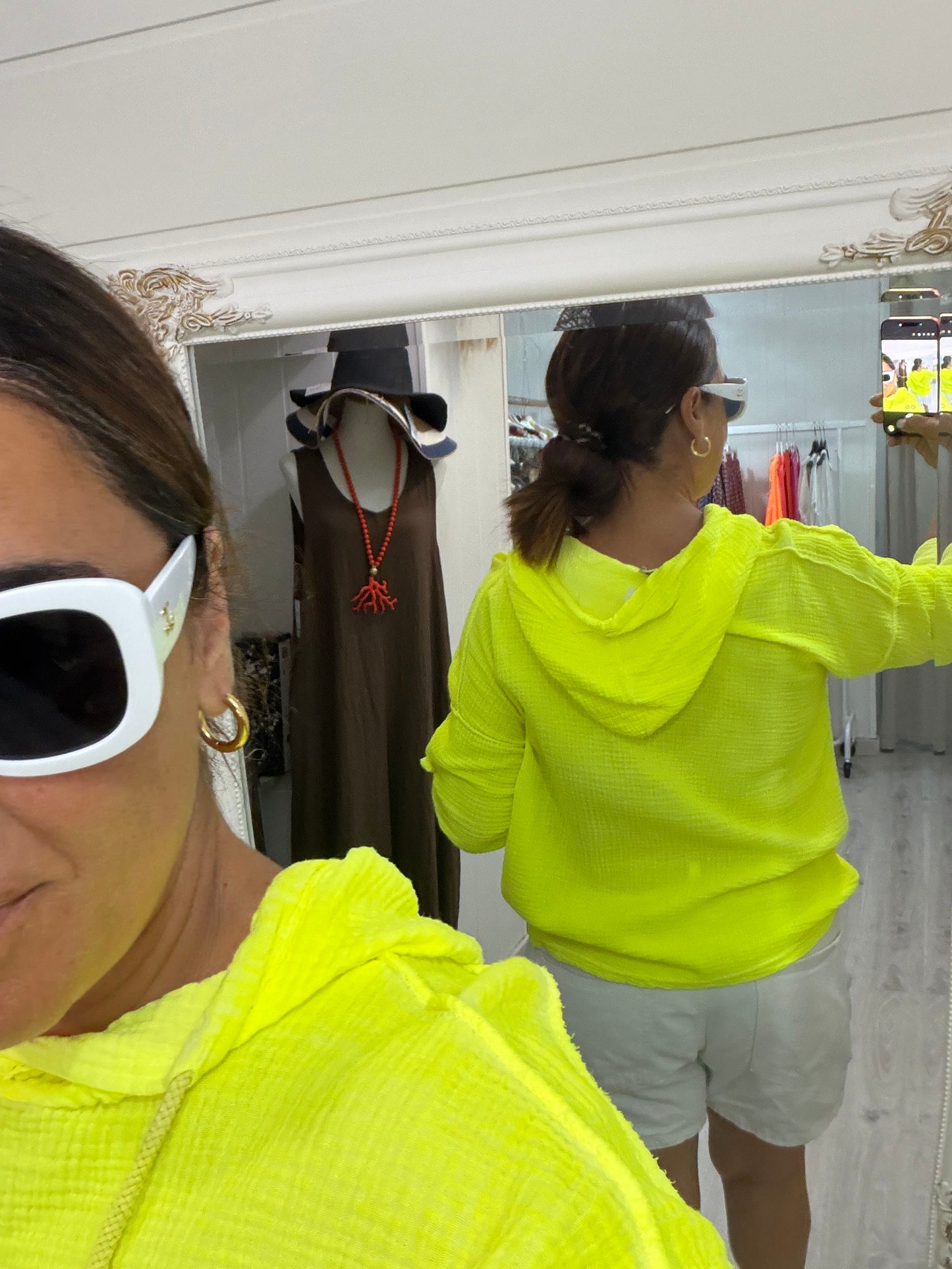 Blusa Tarifa bambula amarillo fluor