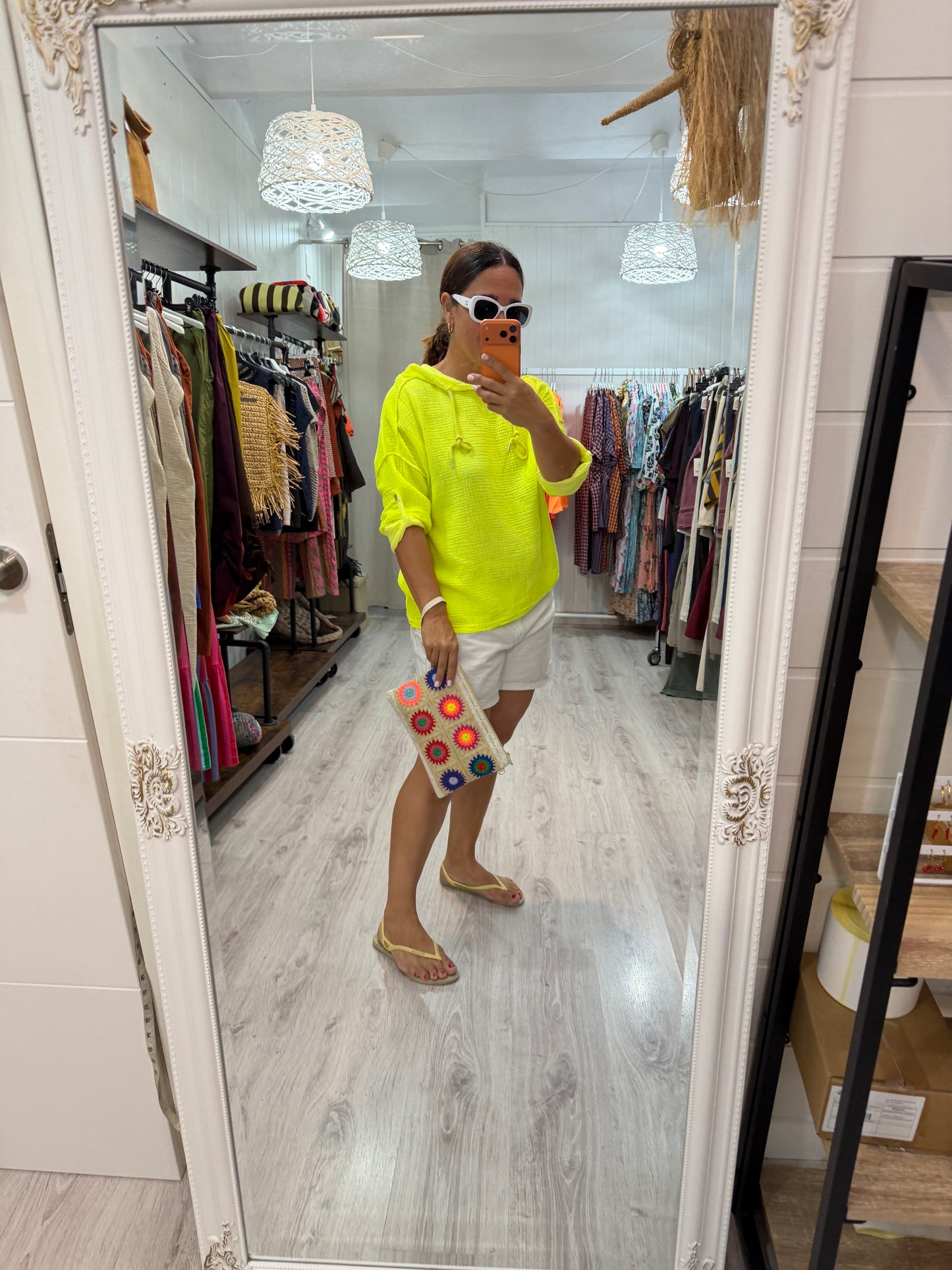 Blusa Tarifa bambula amarillo fluor